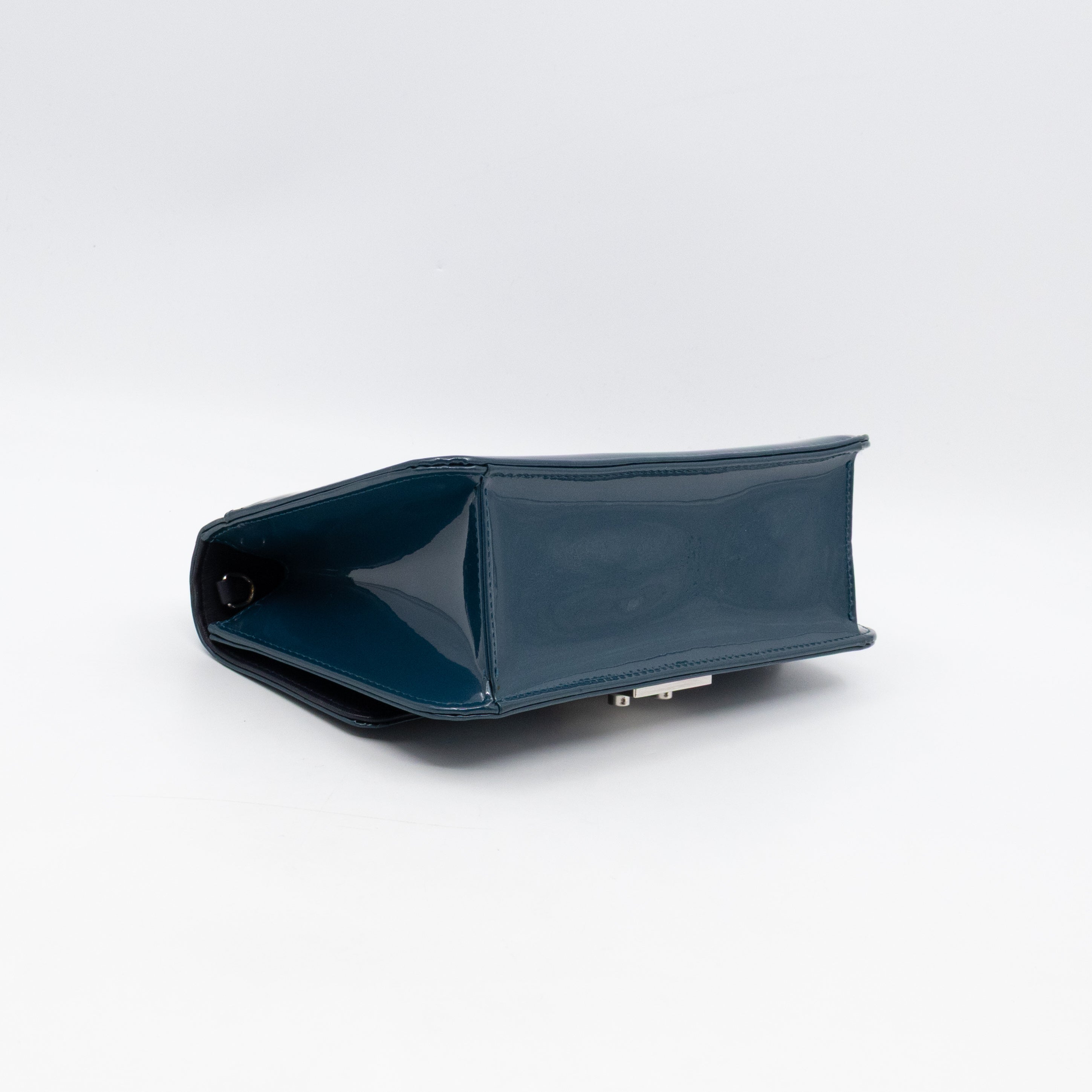 Miss Dior Promenade Wallet on Chain Royal Blue Patent Leather