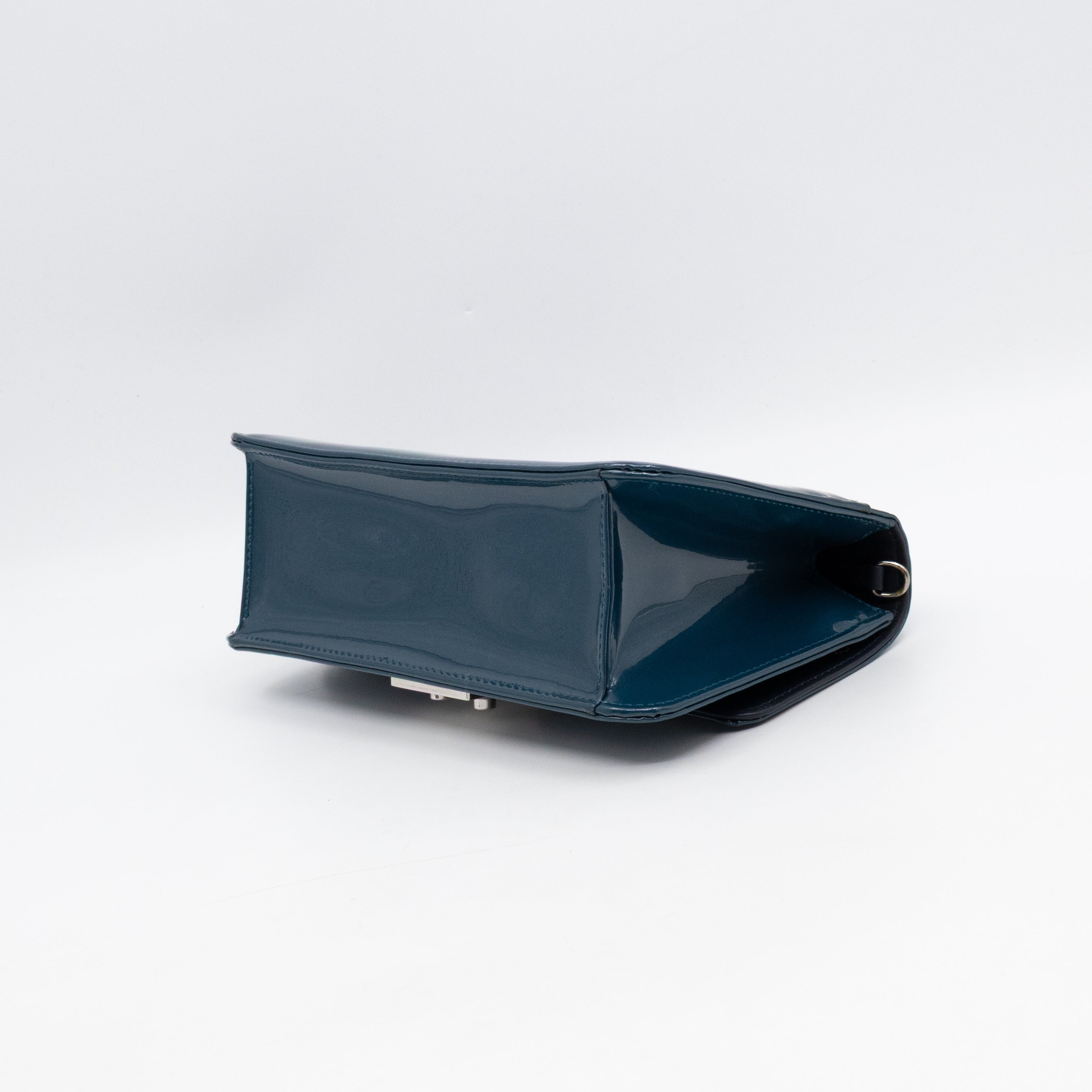 Miss Dior Promenade Wallet on Chain Royal Blue Patent Leather
