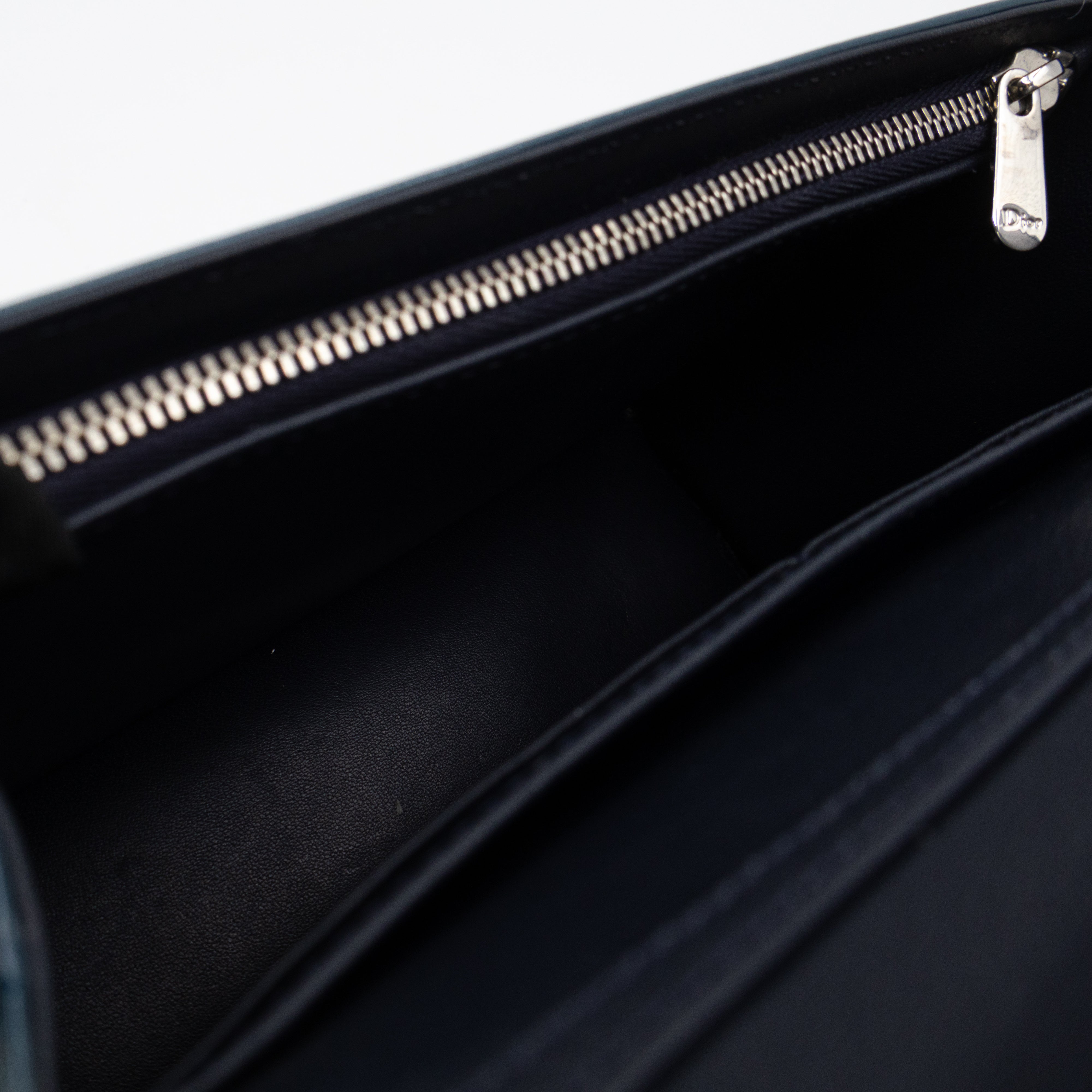 Miss Dior Promenade Wallet on Chain Royal Blue Patent Leather