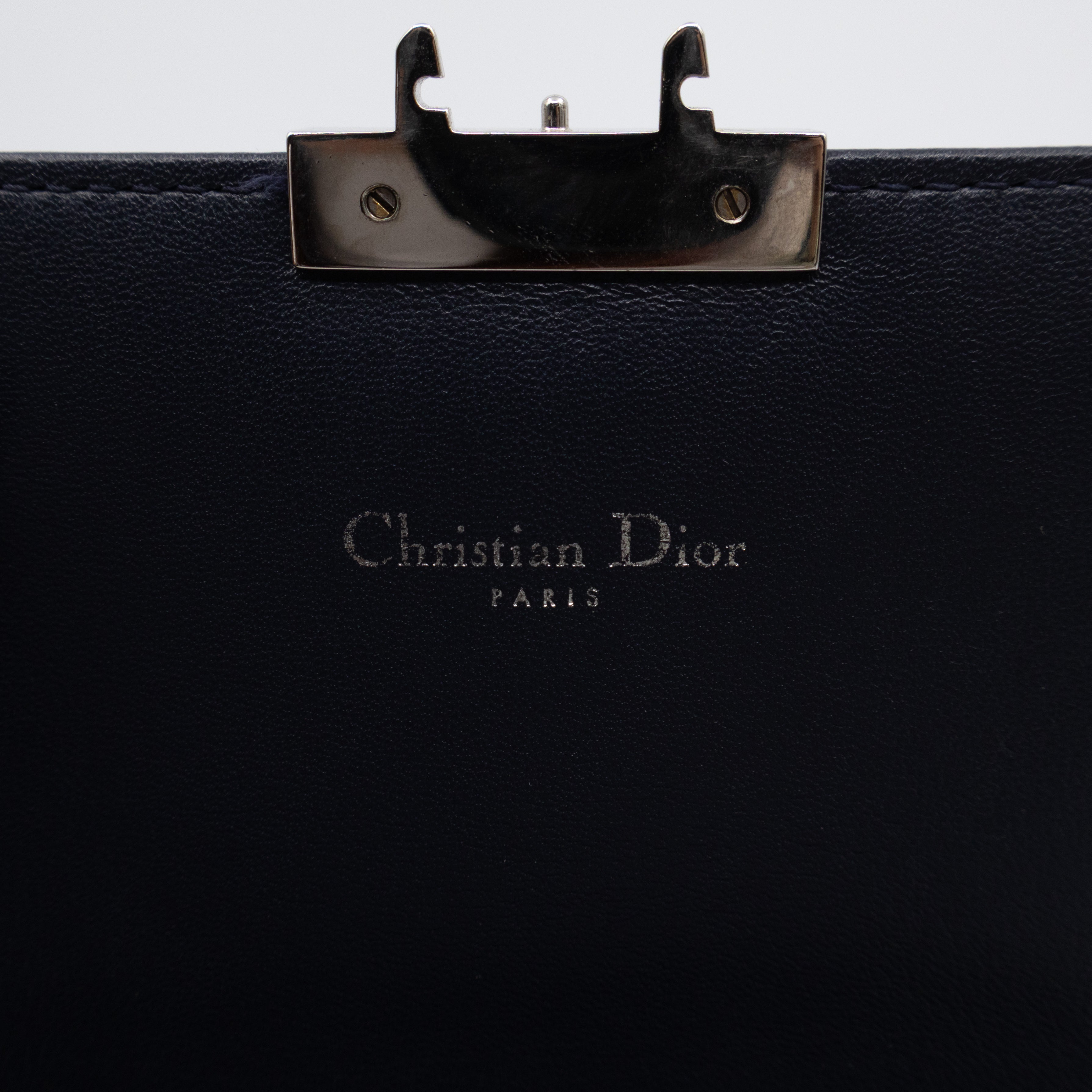 Miss Dior Promenade Wallet on Chain Royal Blue Patent Leather