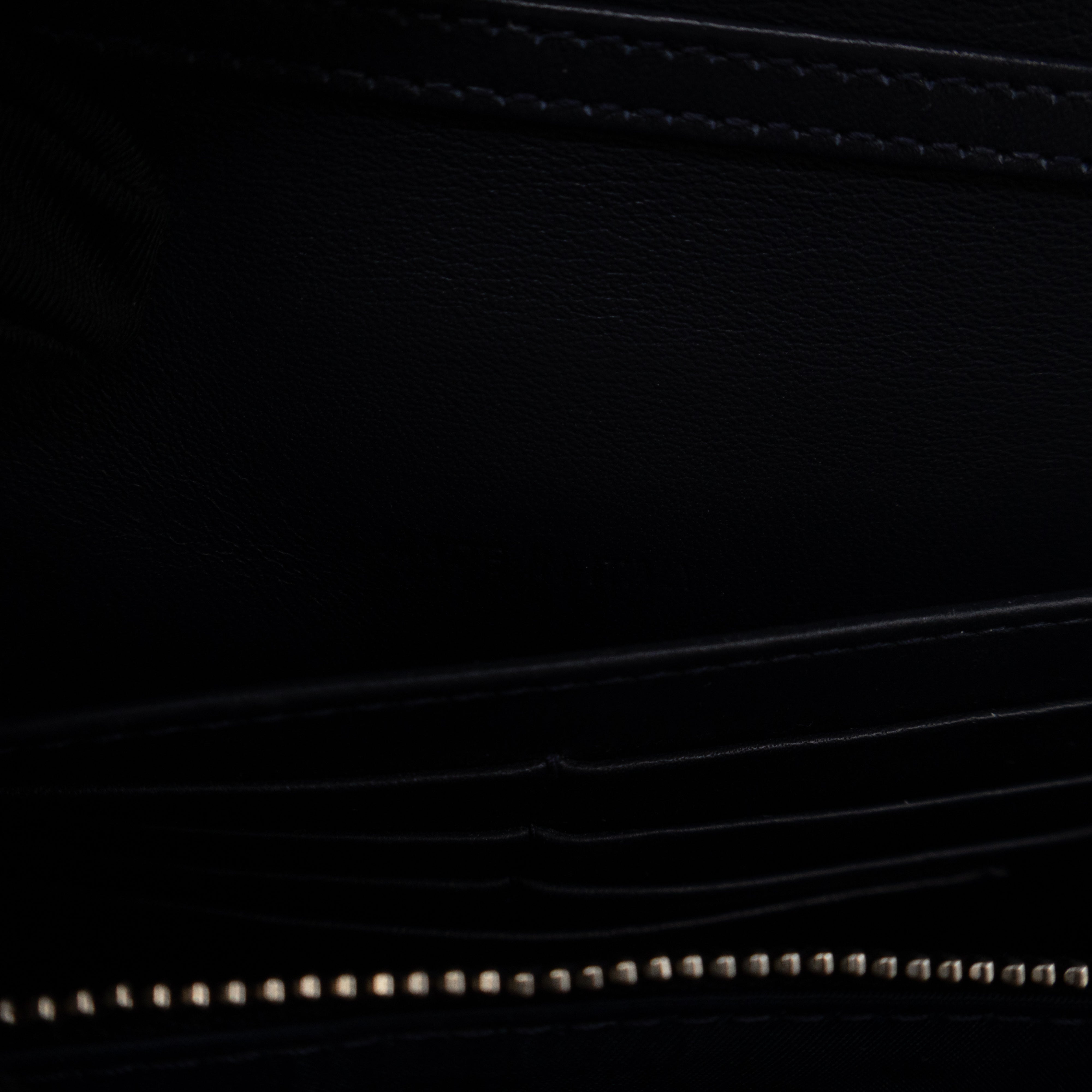 Miss Dior Promenade Wallet on Chain Royal Blue Patent Leather