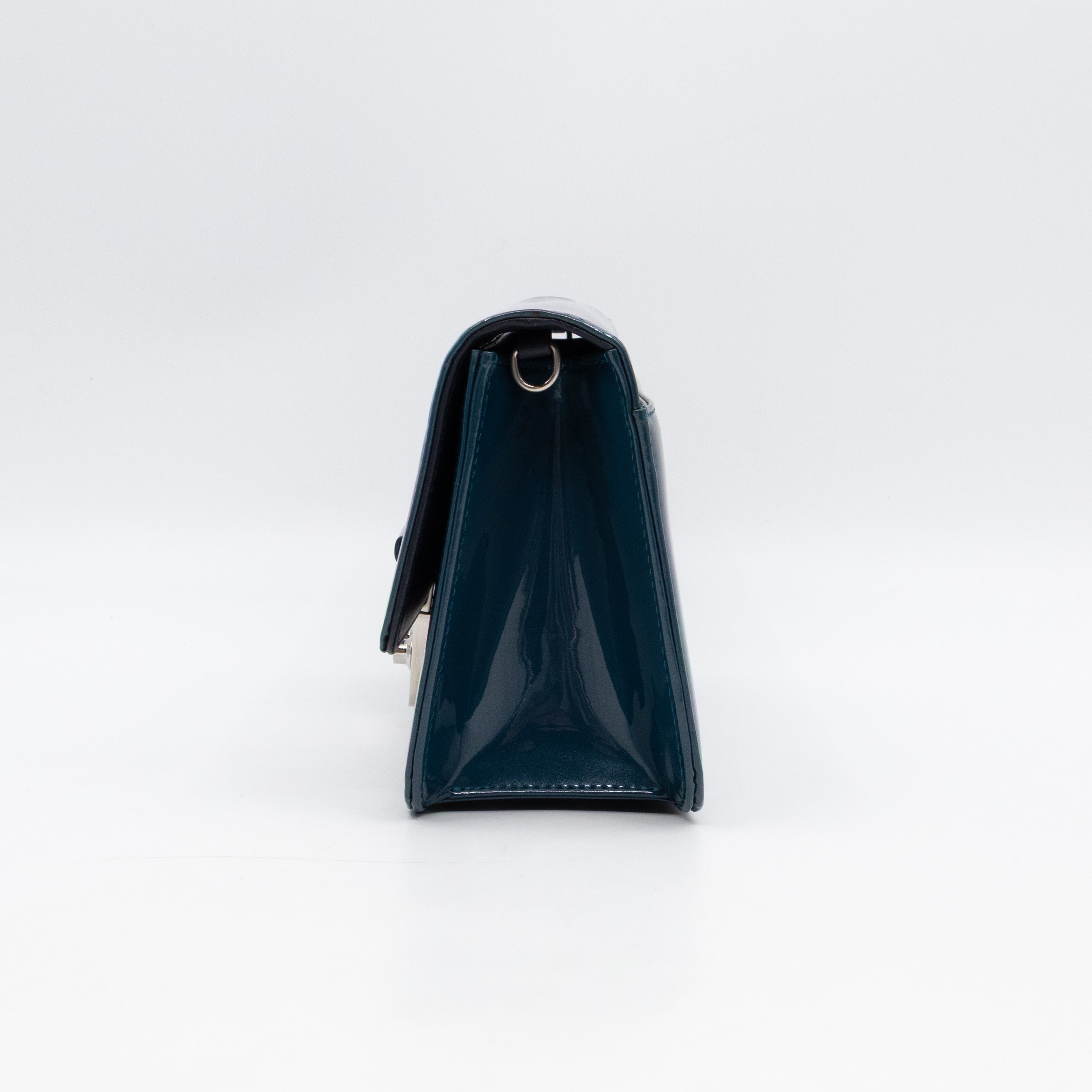 Miss Dior Promenade Wallet on Chain Royal Blue Patent Leather