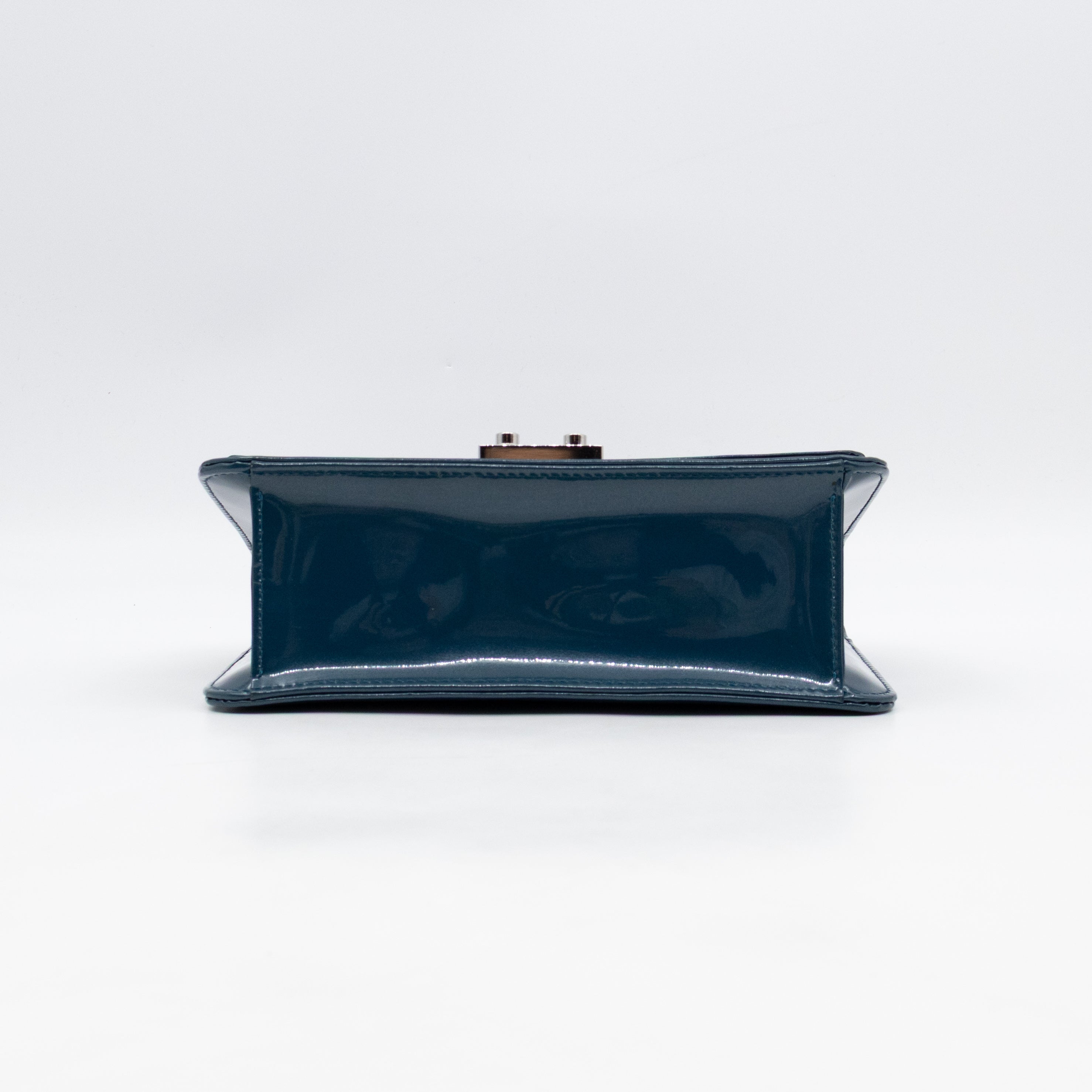 Miss Dior Promenade Wallet on Chain Royal Blue Patent Leather