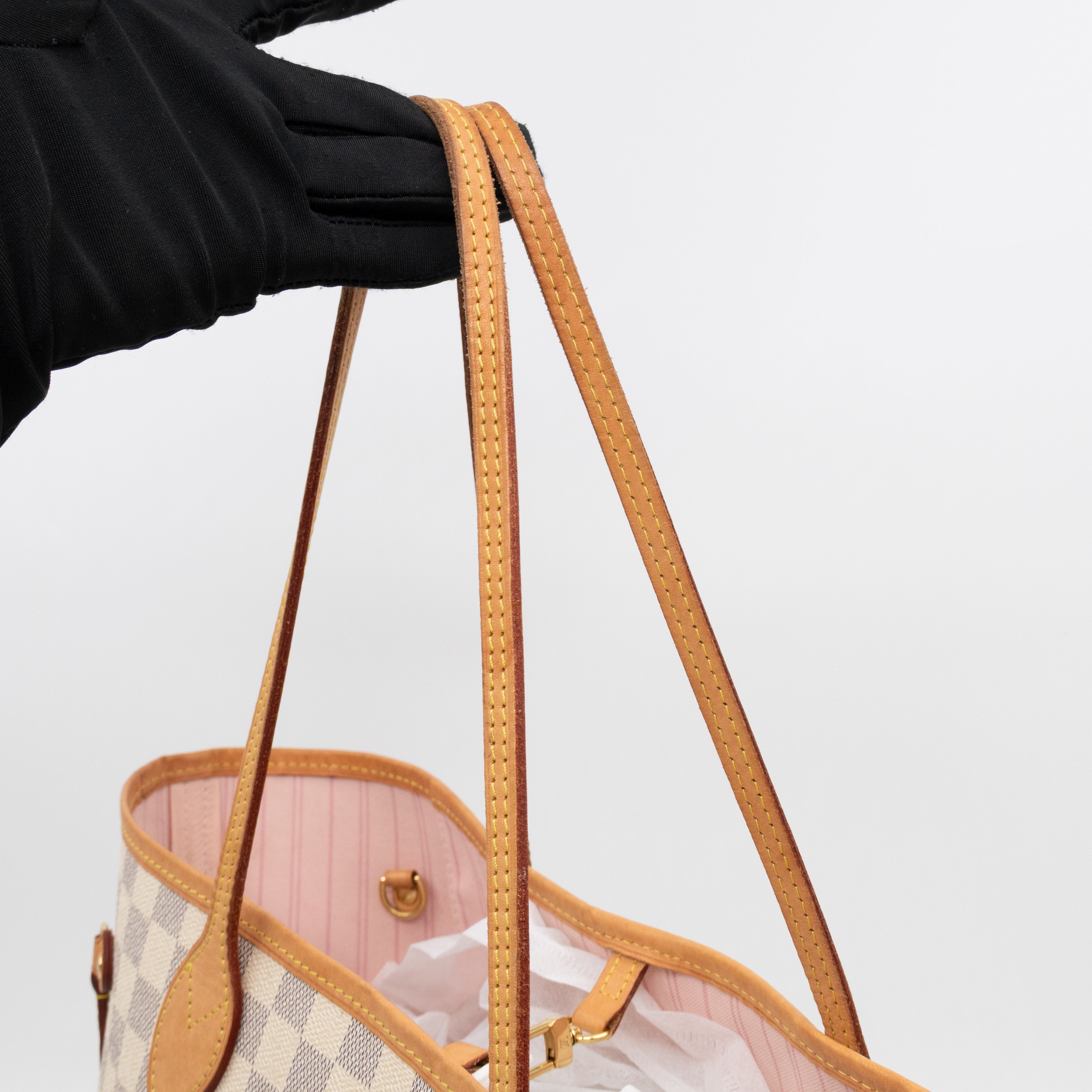 Neverfull MM Damier Azur Rose Ballerine