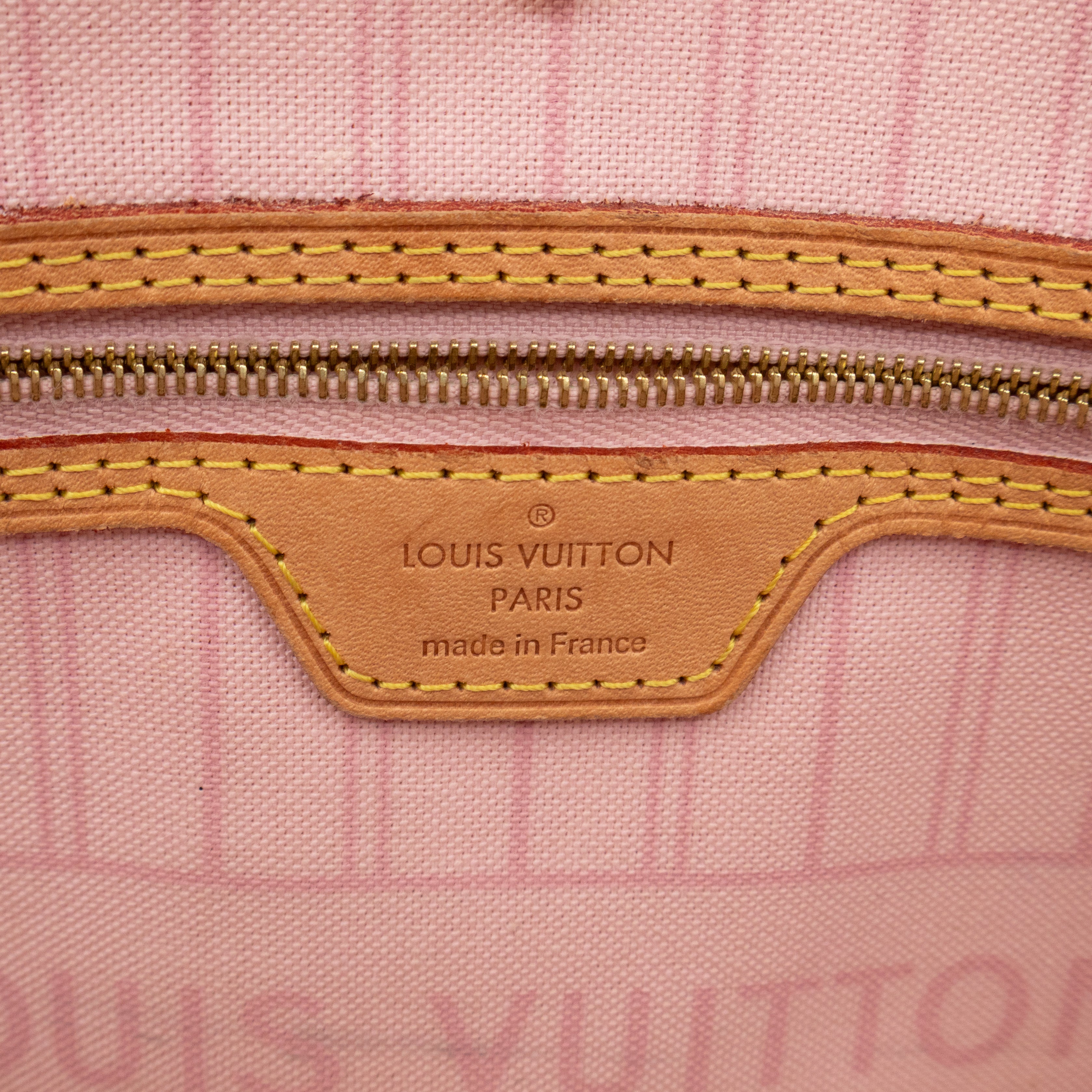 Neverfull MM Damier Azur Rose Ballerine