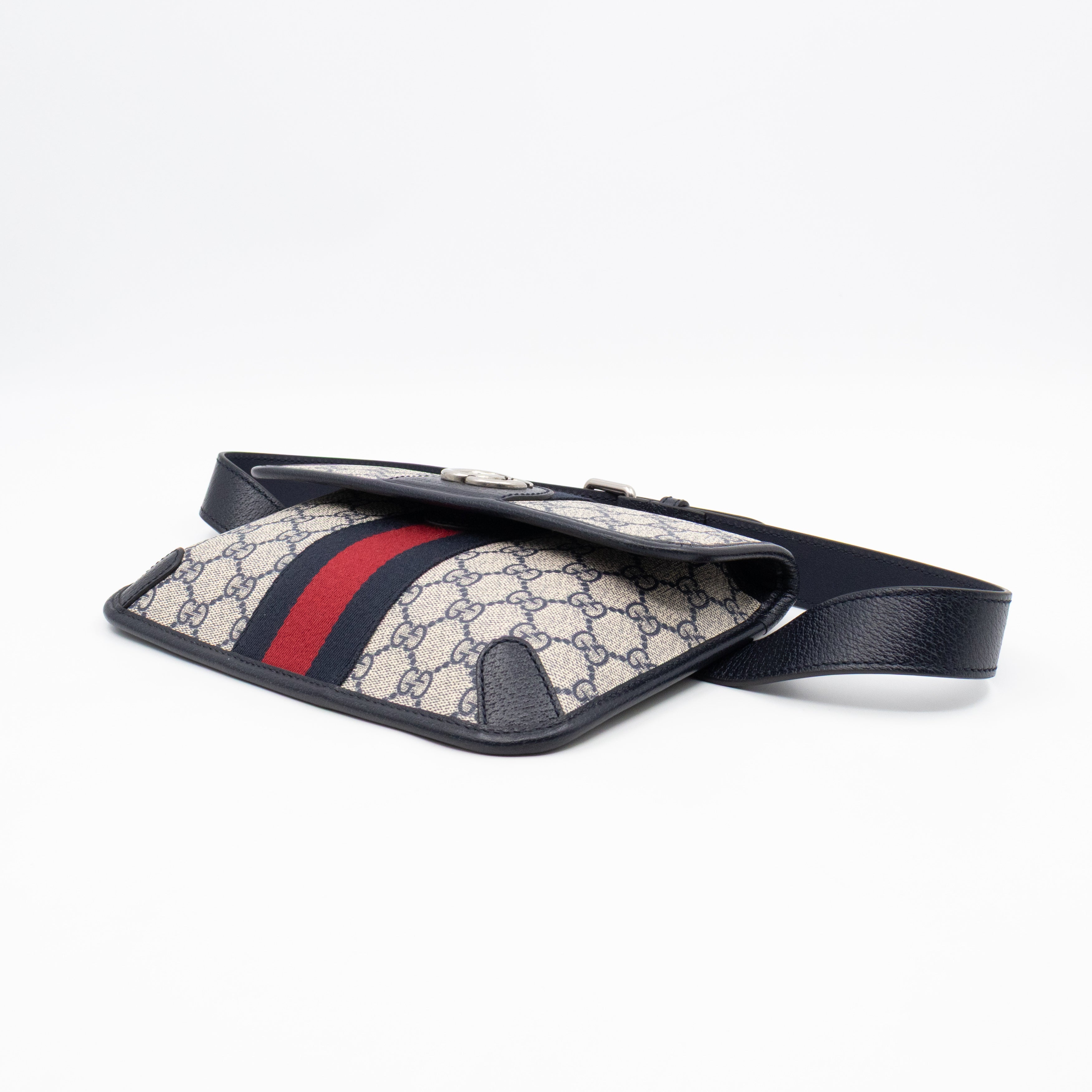 Ophidia Small Belt bag GG Supreme Navy Leather 85/34