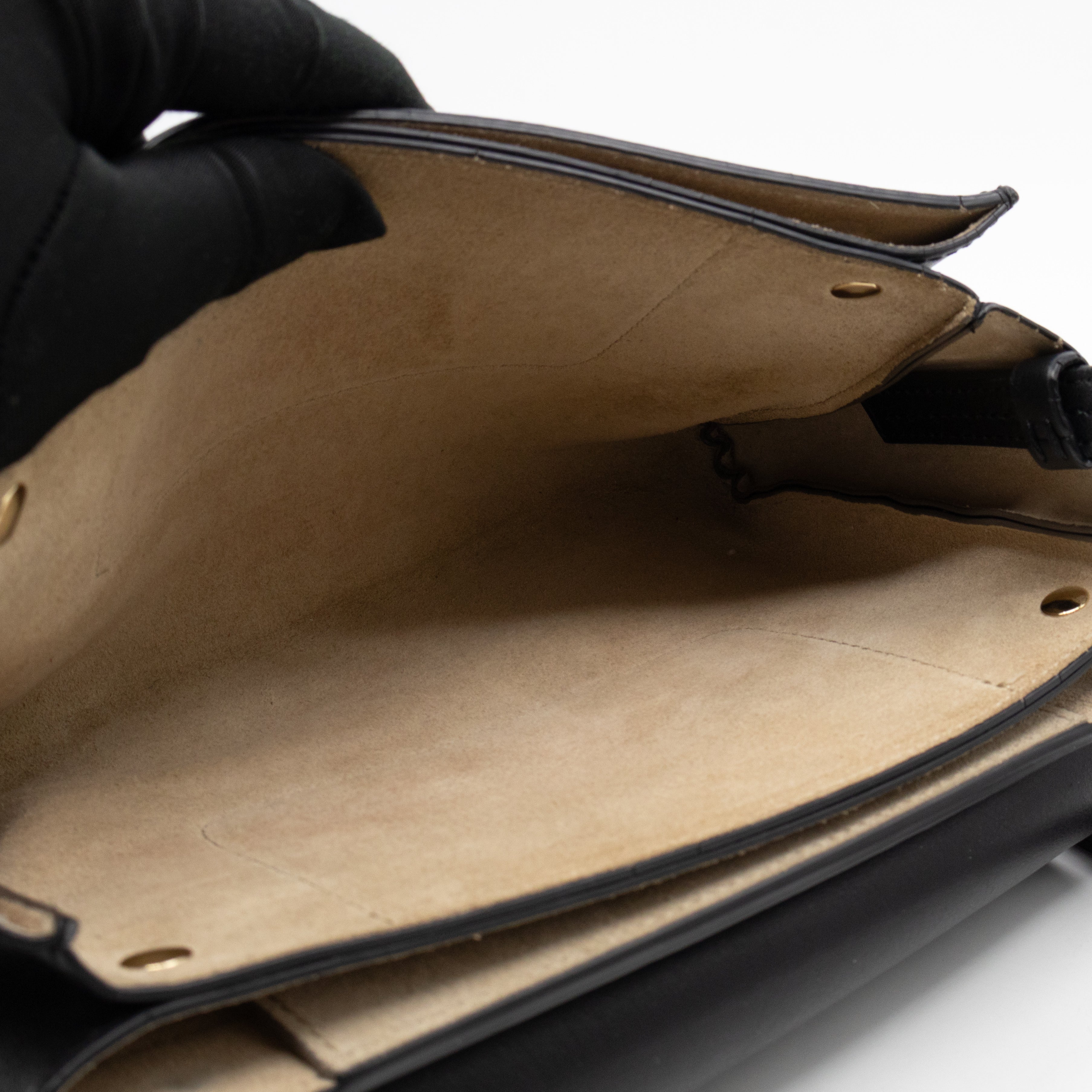 Faye Crossbody Black Leather & Suede