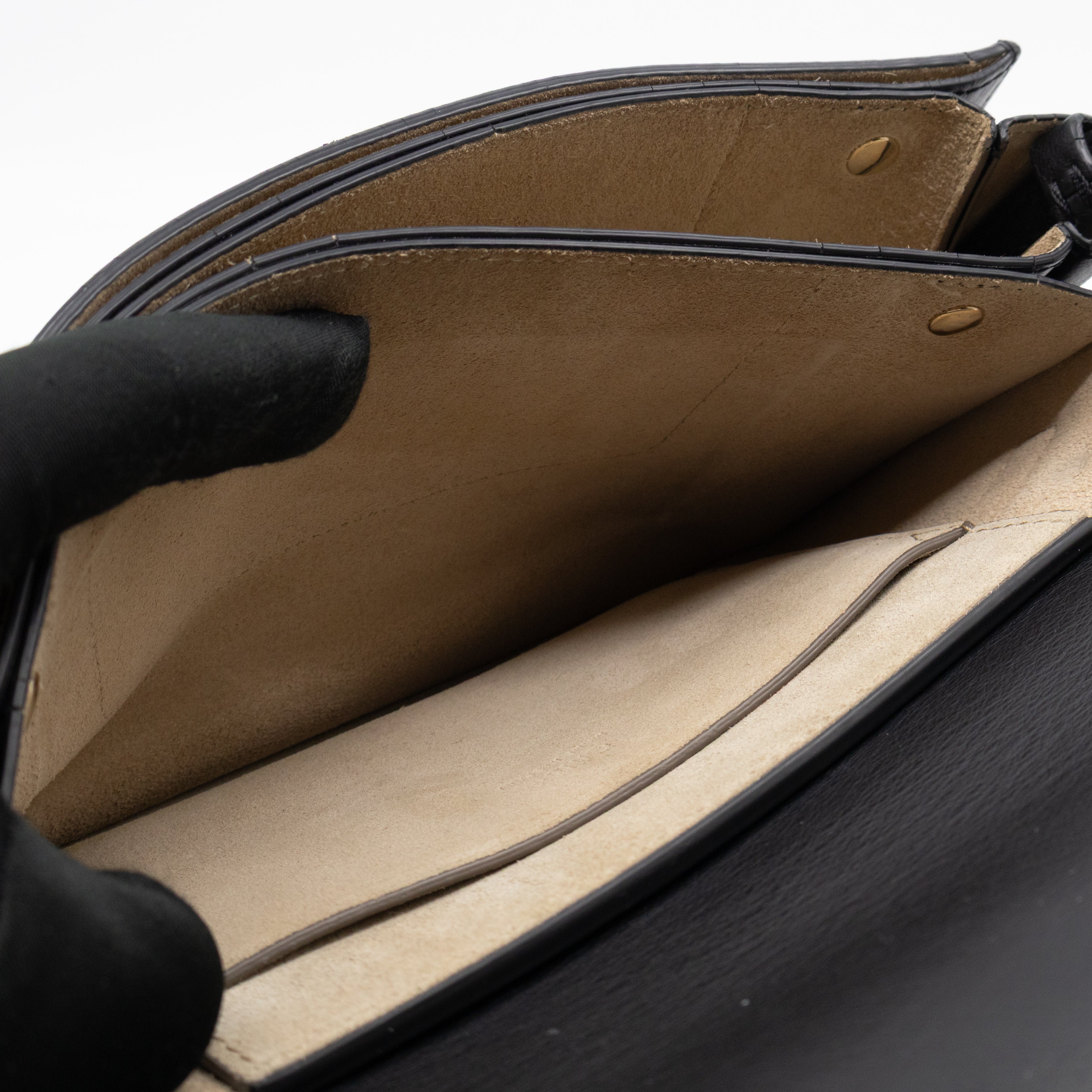 Faye Crossbody Black Leather & Suede