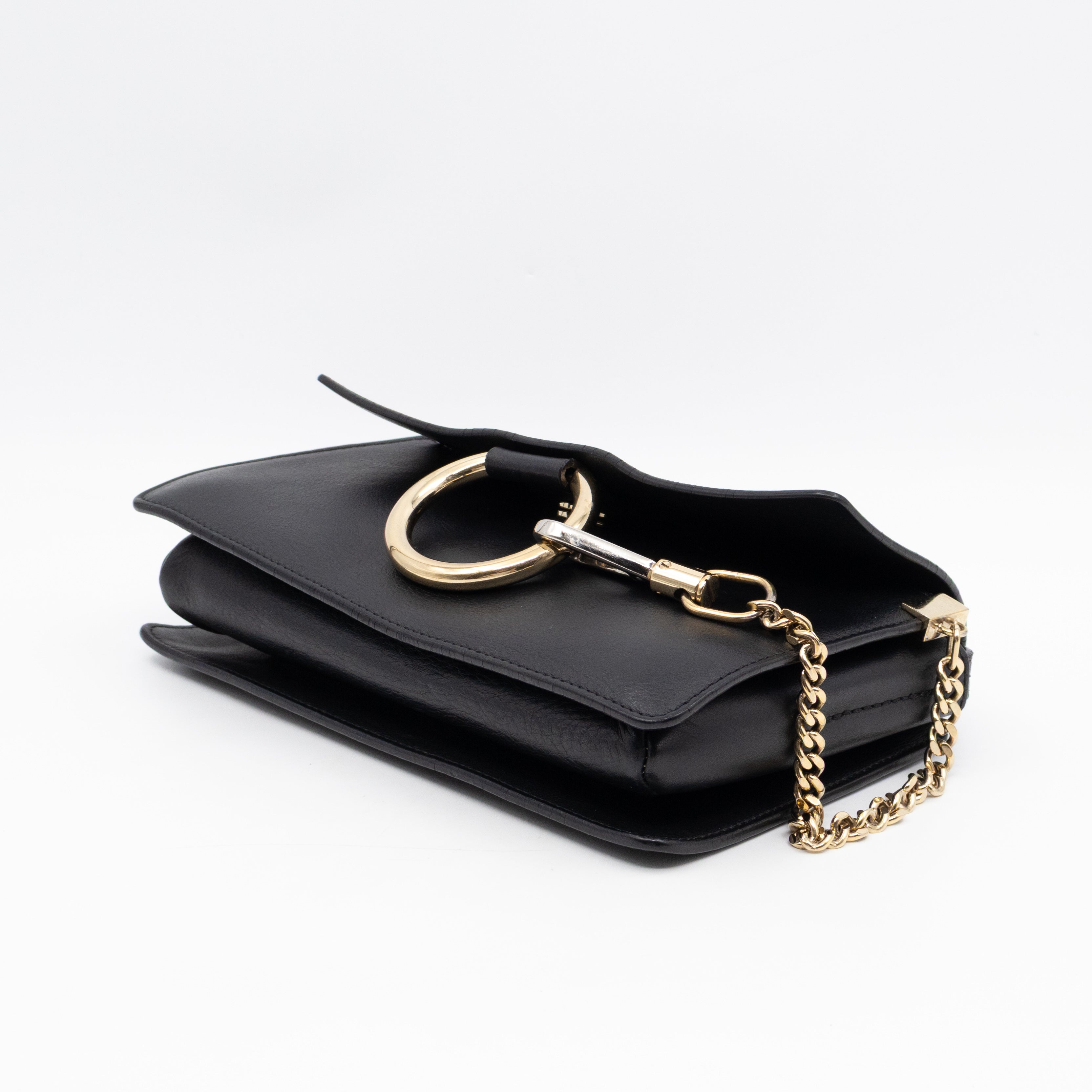 Faye Crossbody Black Leather & Suede