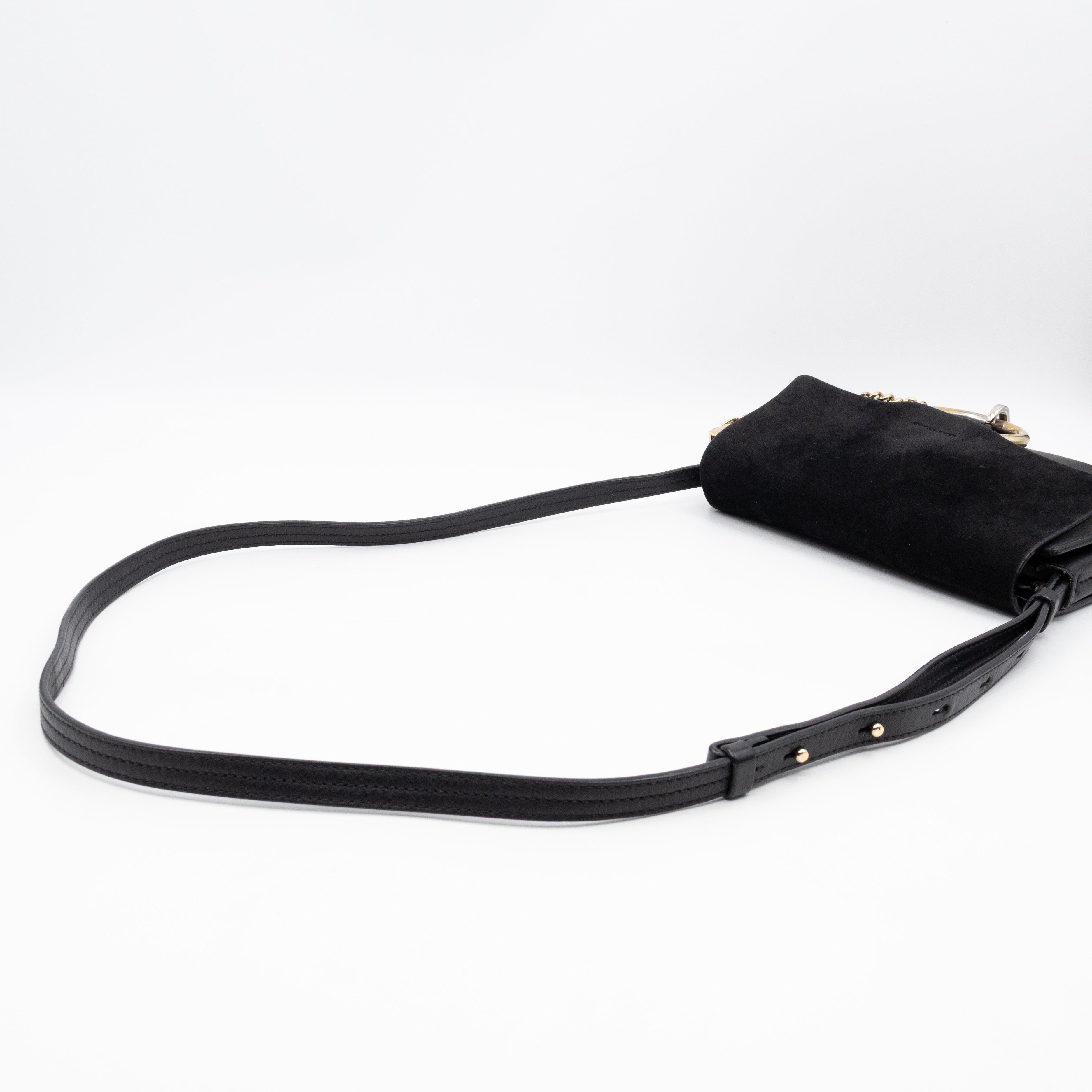 Faye Crossbody Black Leather & Suede