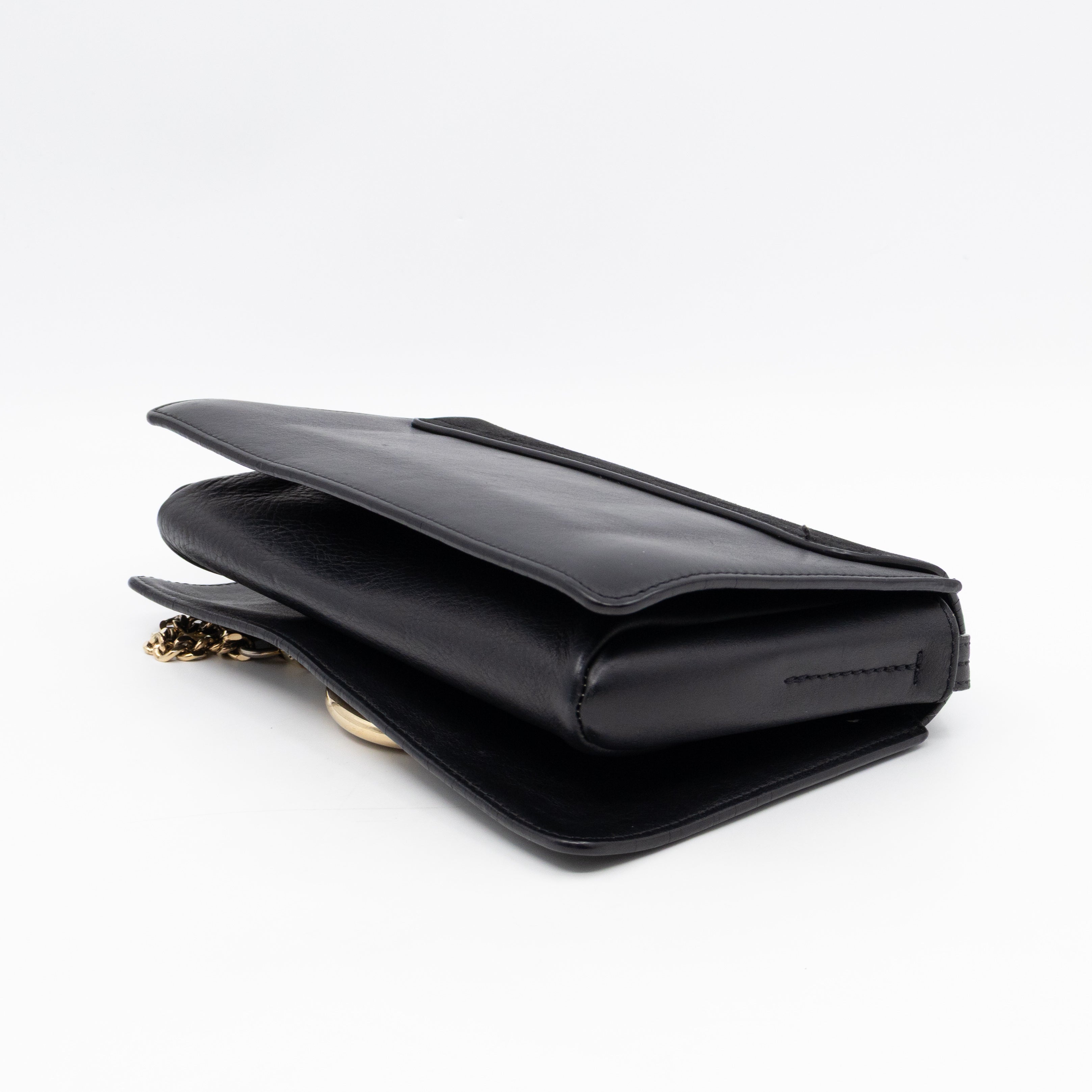 Faye Crossbody Black Leather & Suede