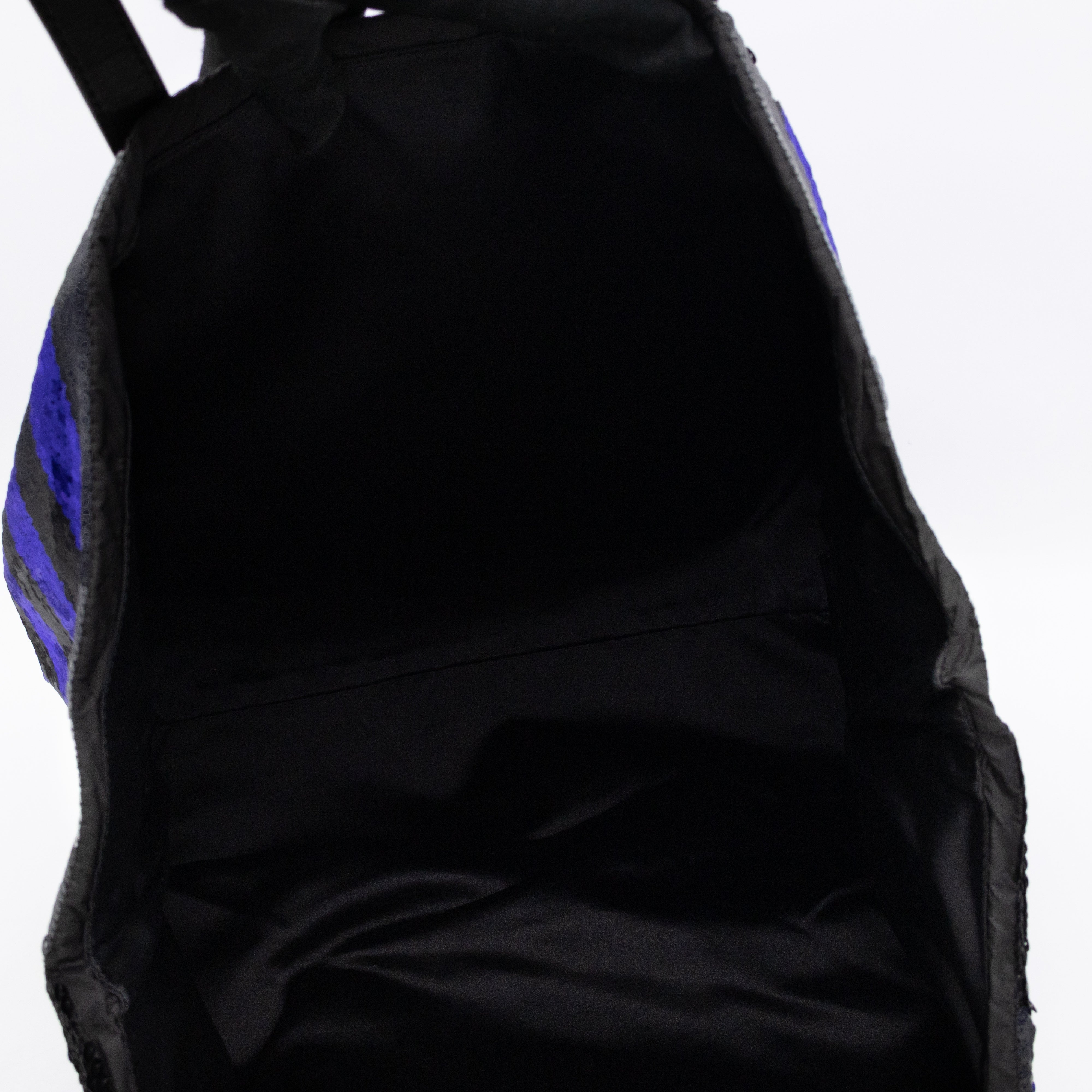 Tote Bag Black & Purple Sequined Satin