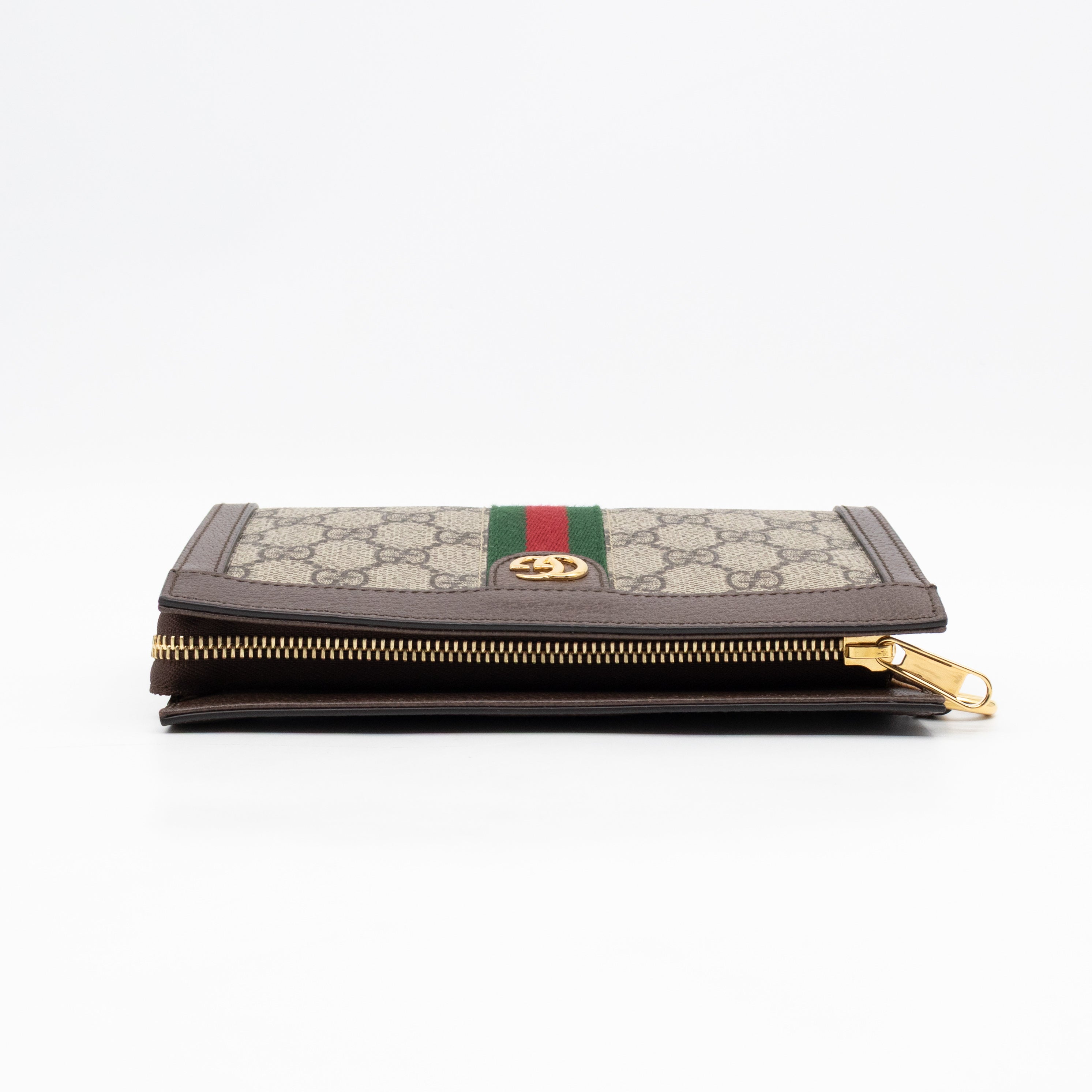 Ophidia GG Wrist Pouch GG Supreme Brown Leather