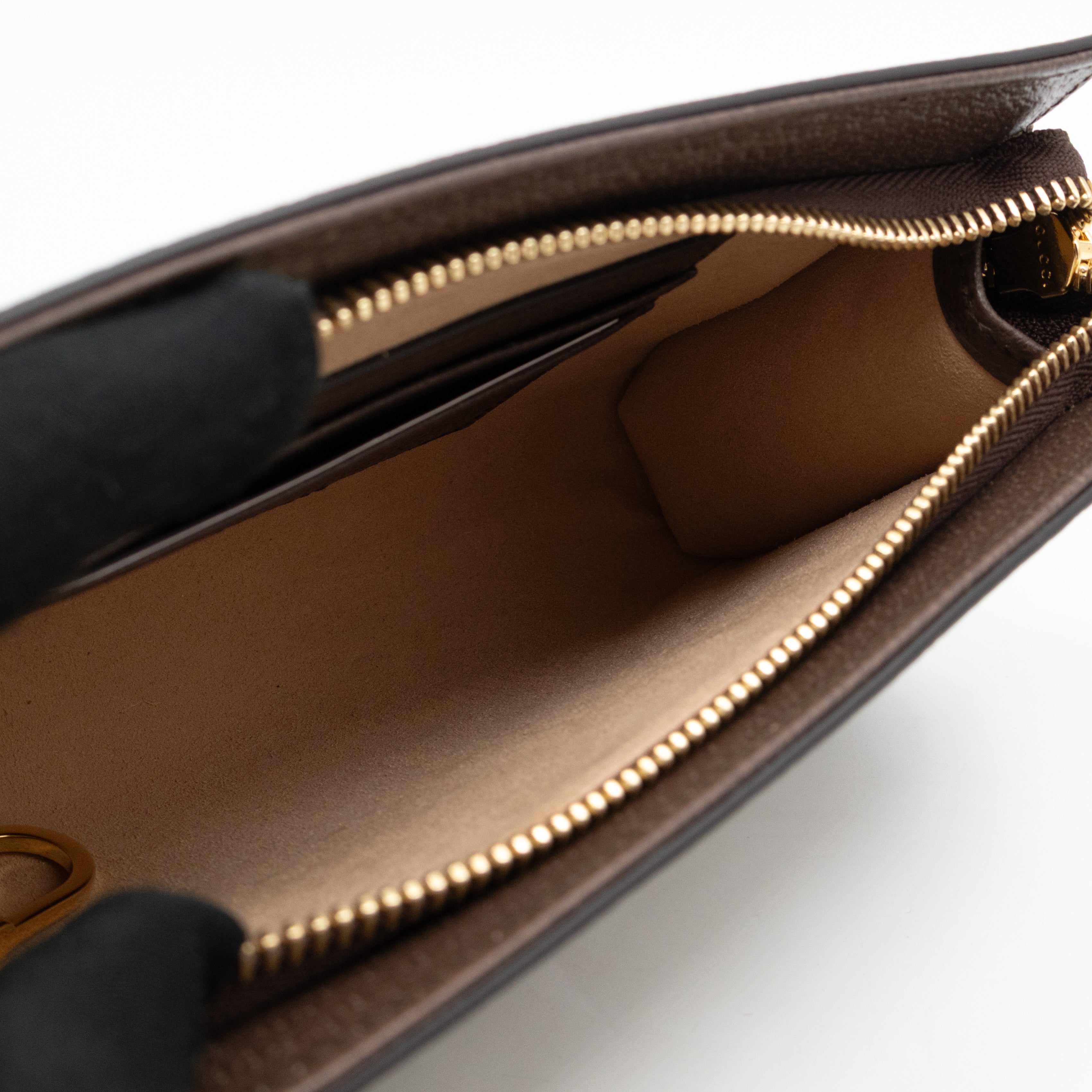 Ophidia GG Wrist Pouch GG Supreme Brown Leather