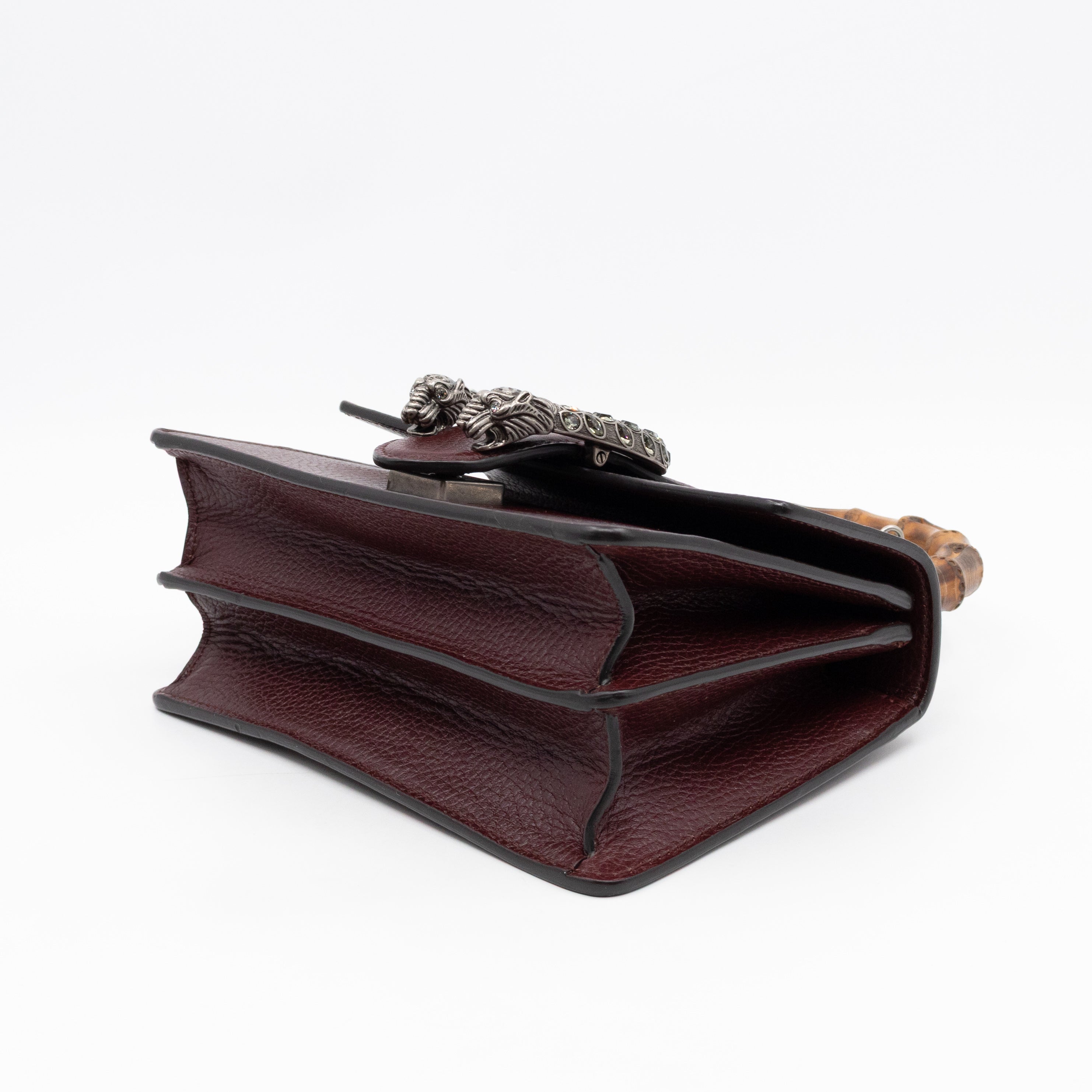 Dionysus Mini Bamboo Top Handle Burgundy Leather