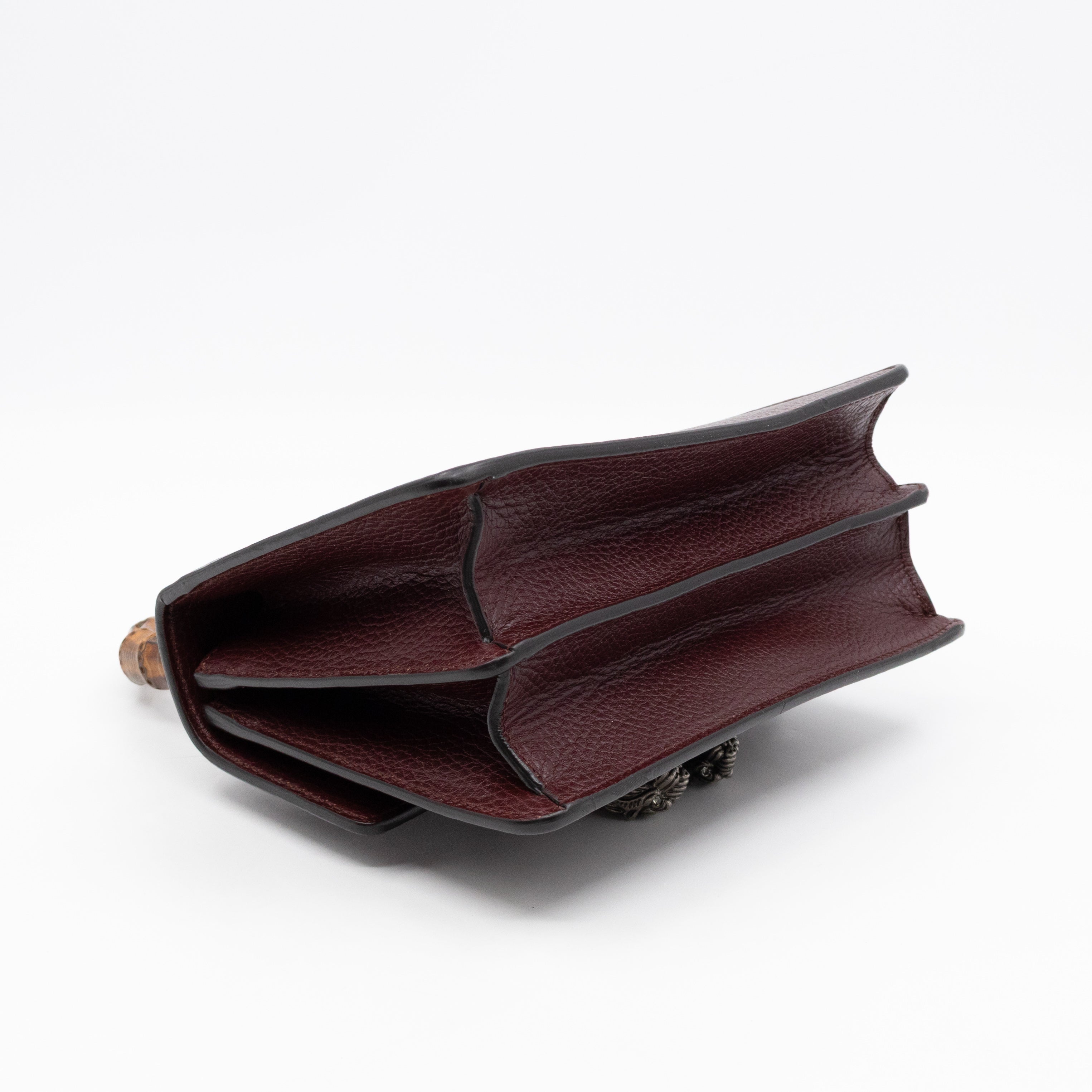 Dionysus Mini Bamboo Top Handle Burgundy Leather