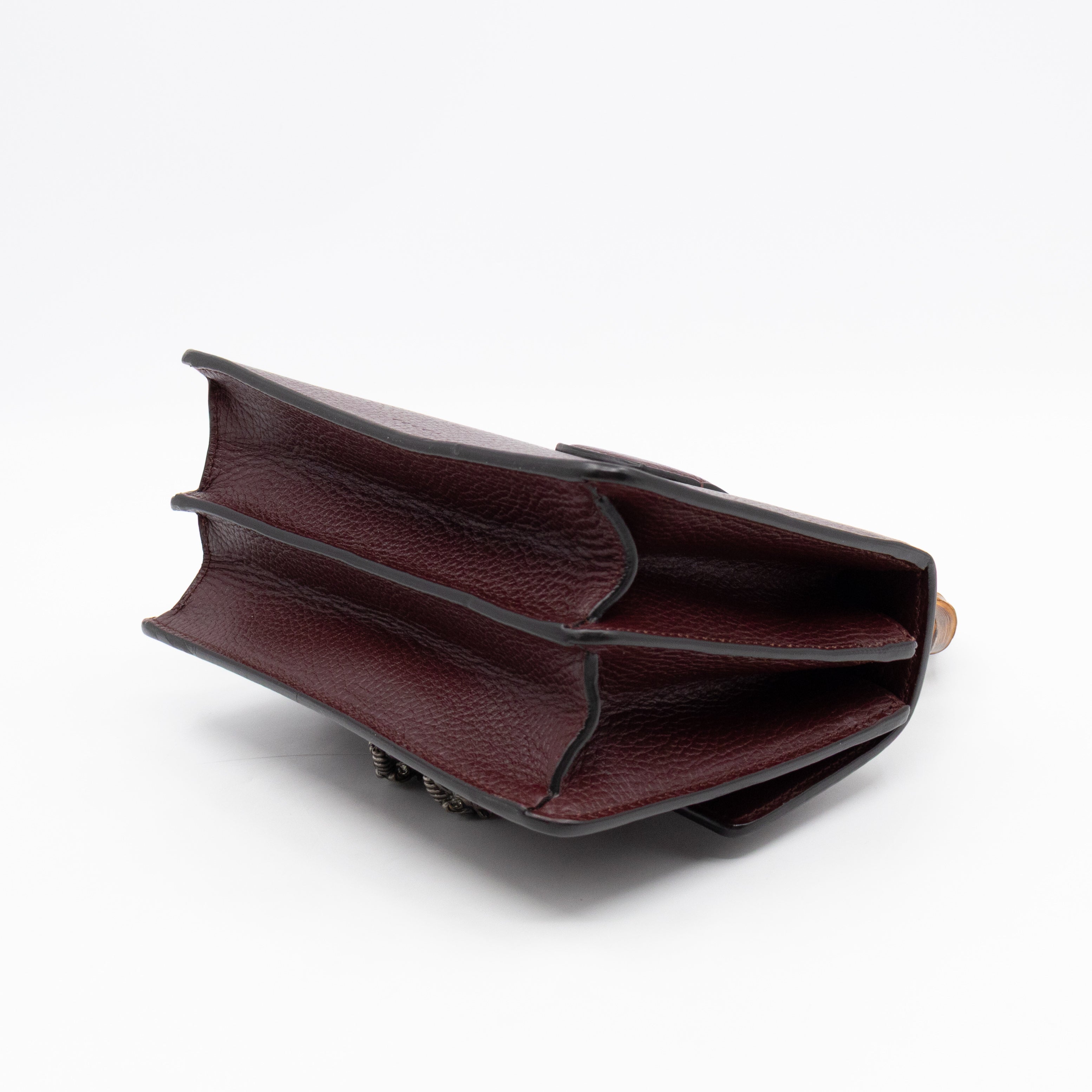 Dionysus Mini Bamboo Top Handle Burgundy Leather
