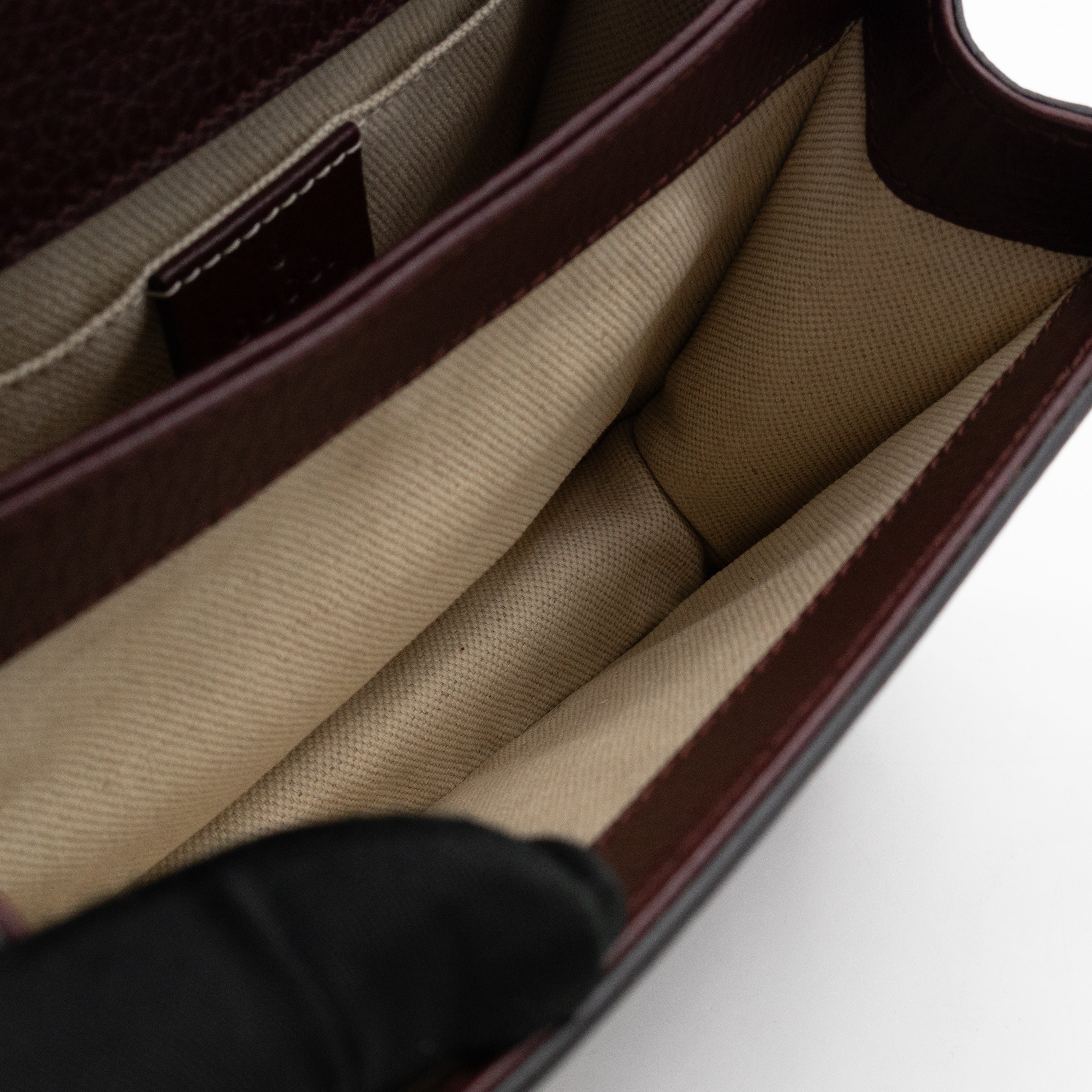 Dionysus Mini Bamboo Top Handle Burgundy Leather