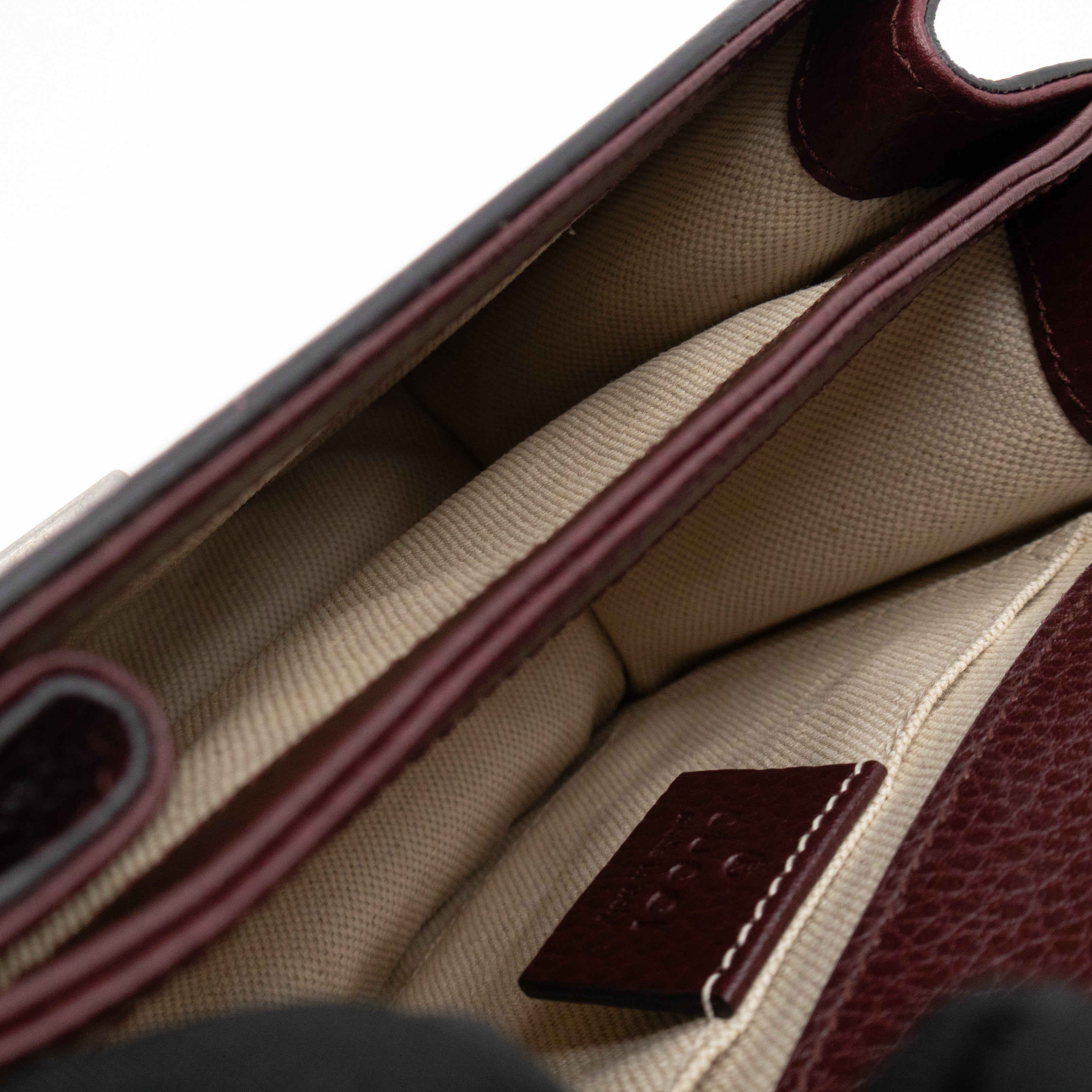 Dionysus Mini Bamboo Top Handle Burgundy Leather