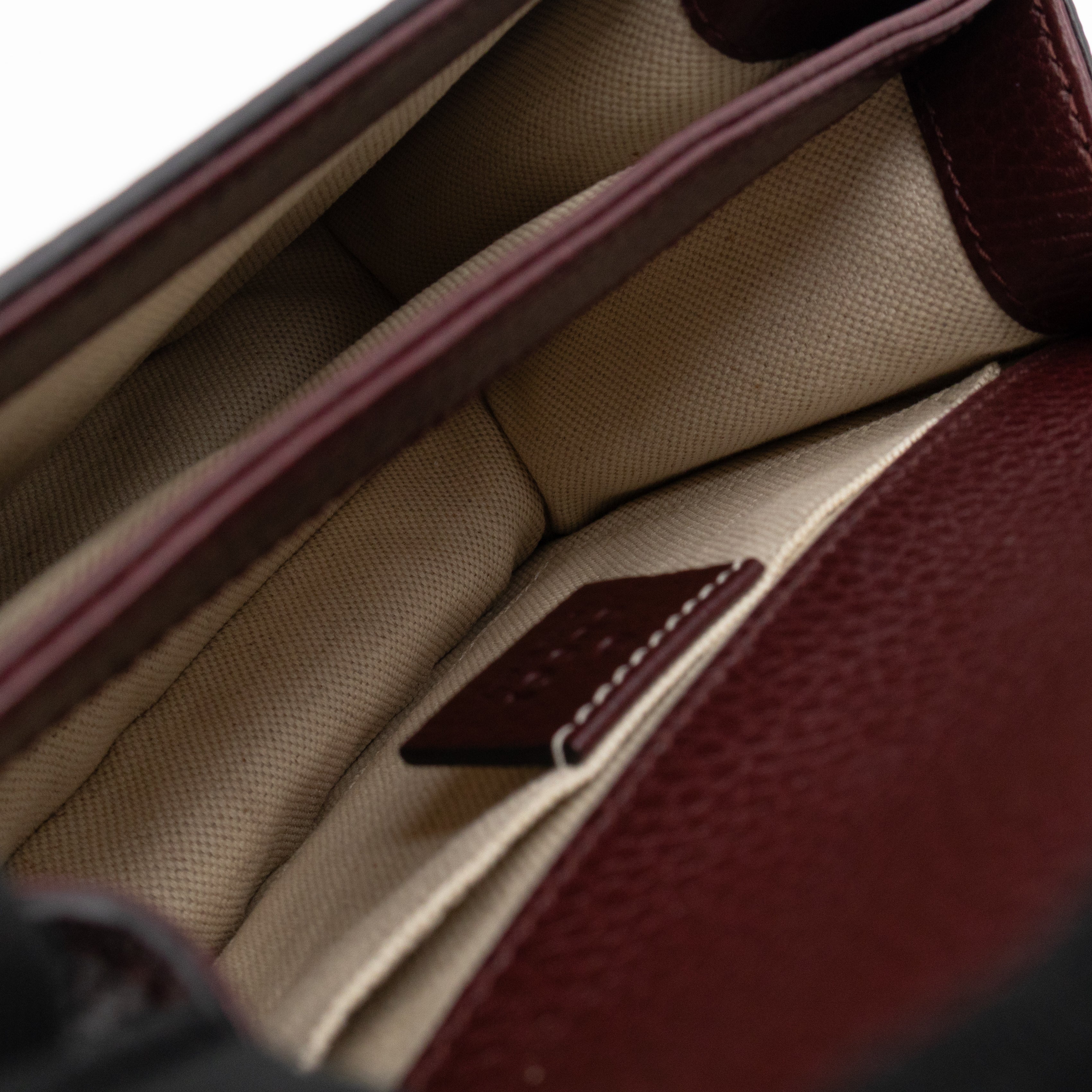 Dionysus Mini Bamboo Top Handle Burgundy Leather