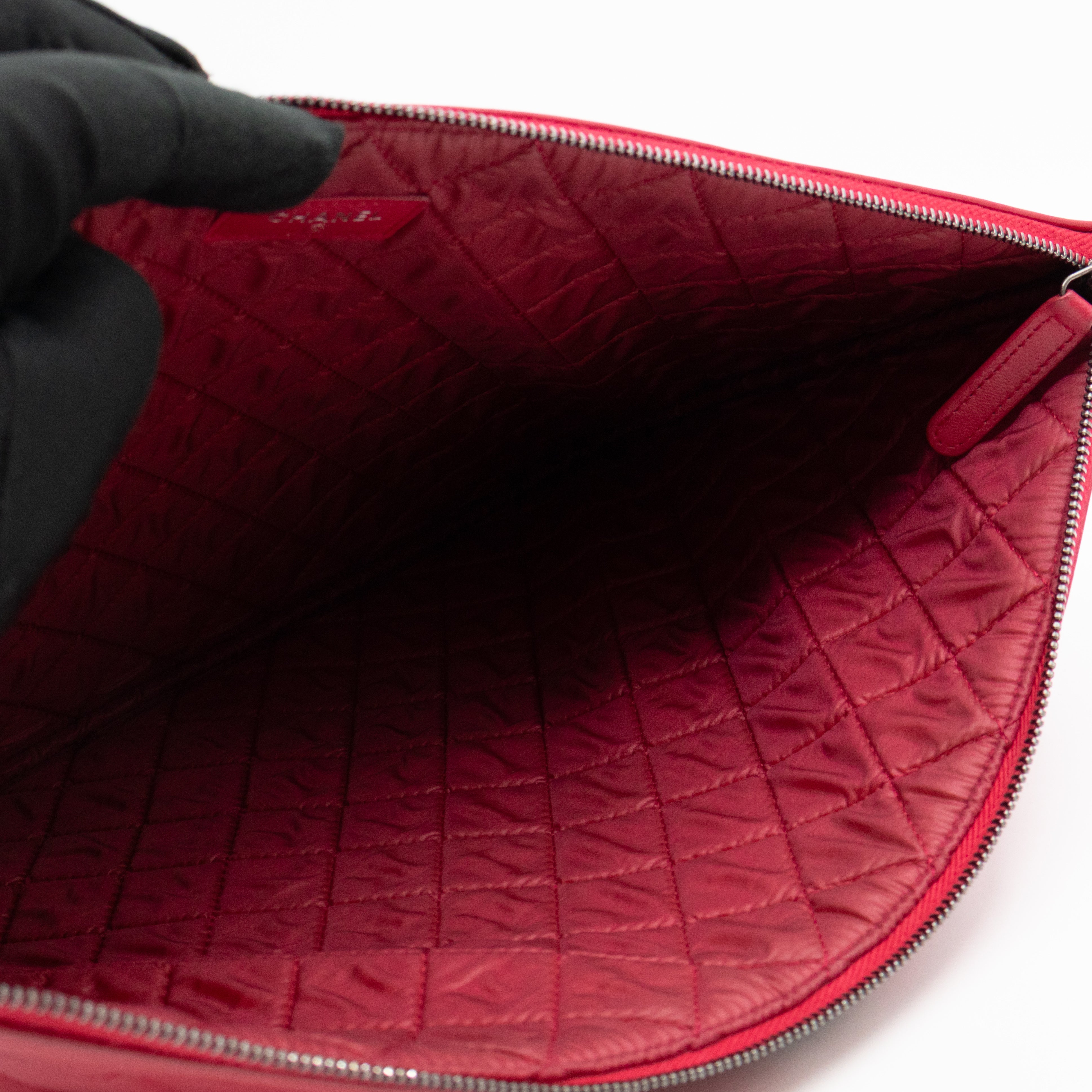 Boy O Case Clutch Large Pink Leather