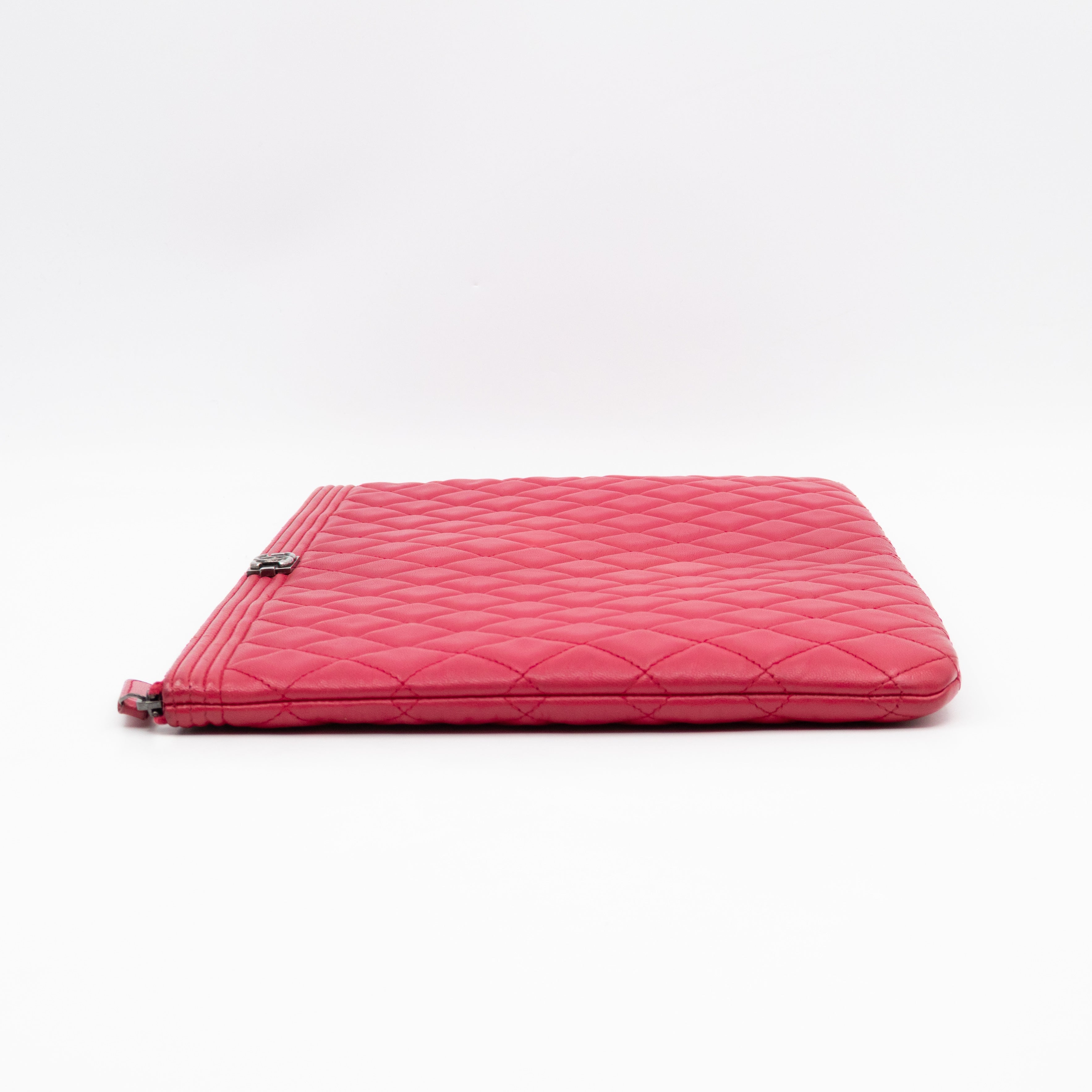 Boy O Case Clutch Large Pink Leather