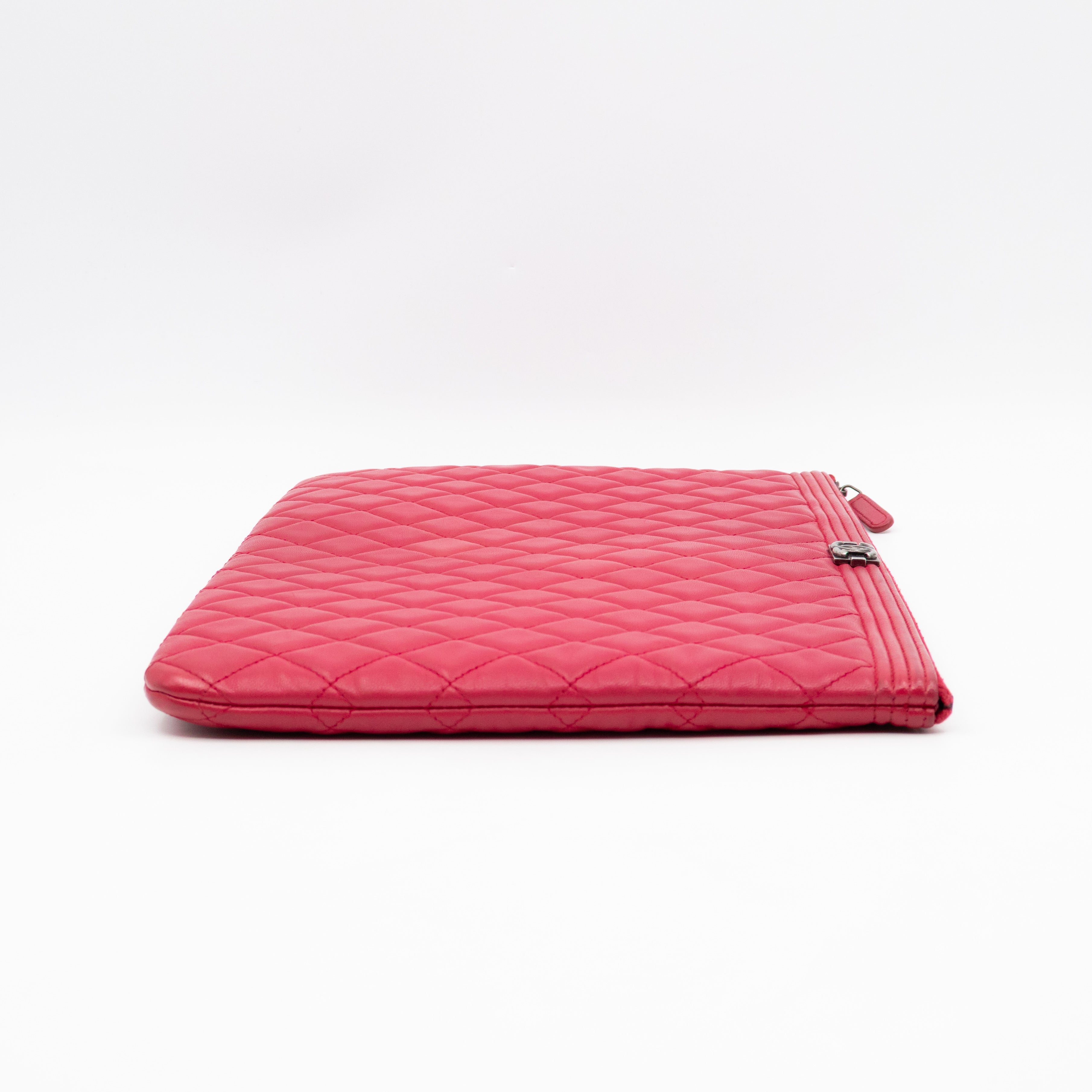 Boy O Case Clutch Large Pink Leather