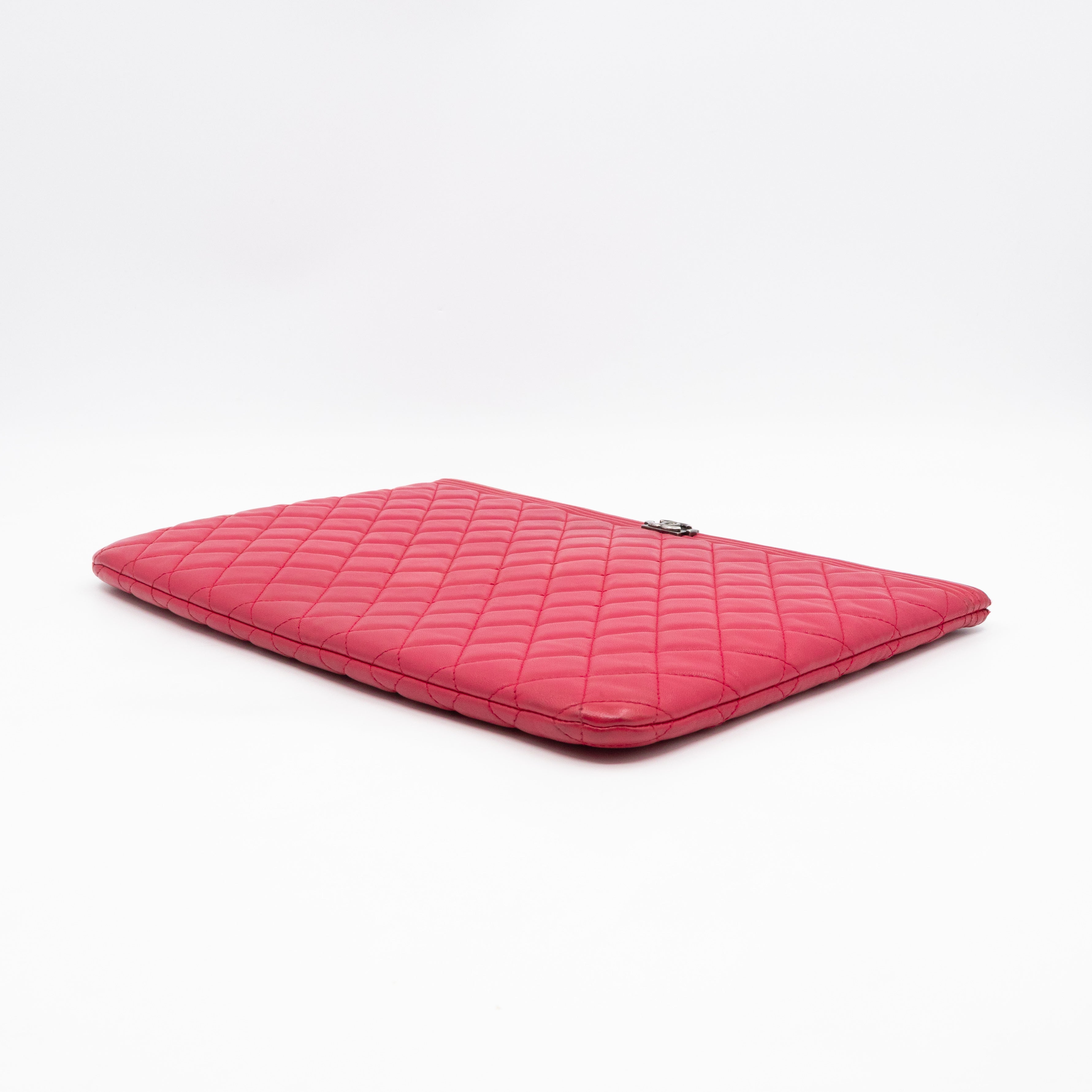 Boy O Case Clutch Large Pink Leather