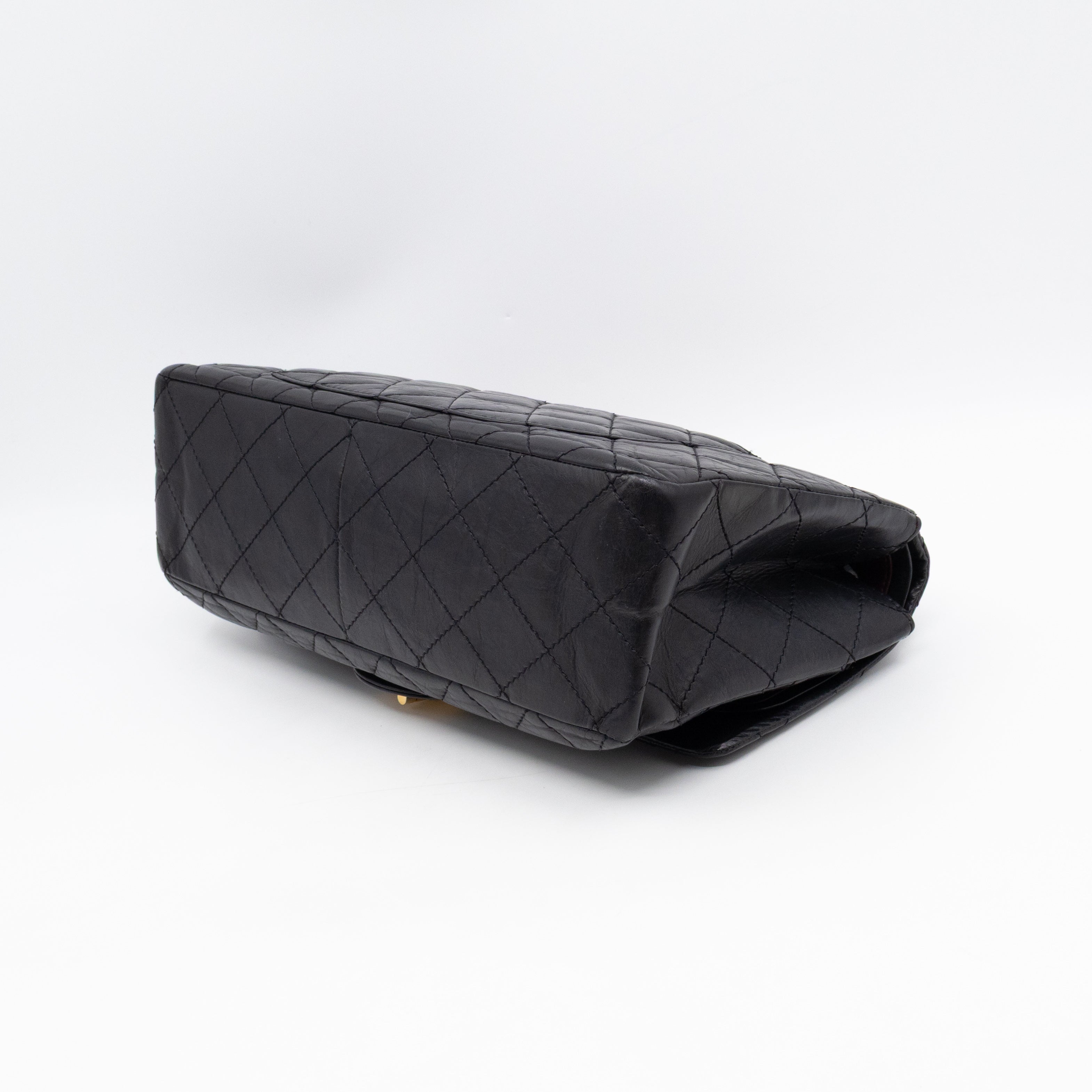 2.55 Reissue 227 Double Flap Bag Black Leather