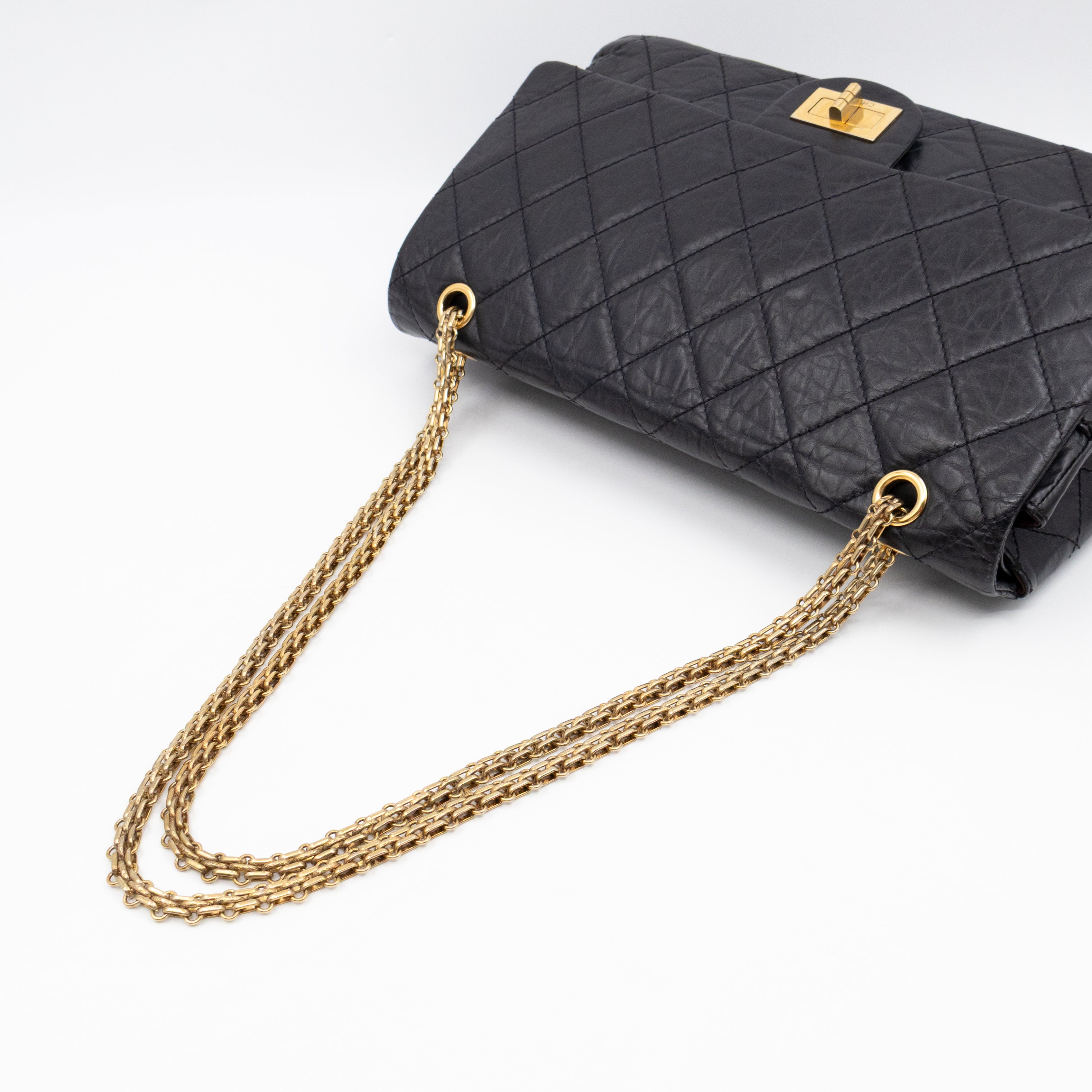 2.55 Reissue 227 Double Flap Bag Black Leather