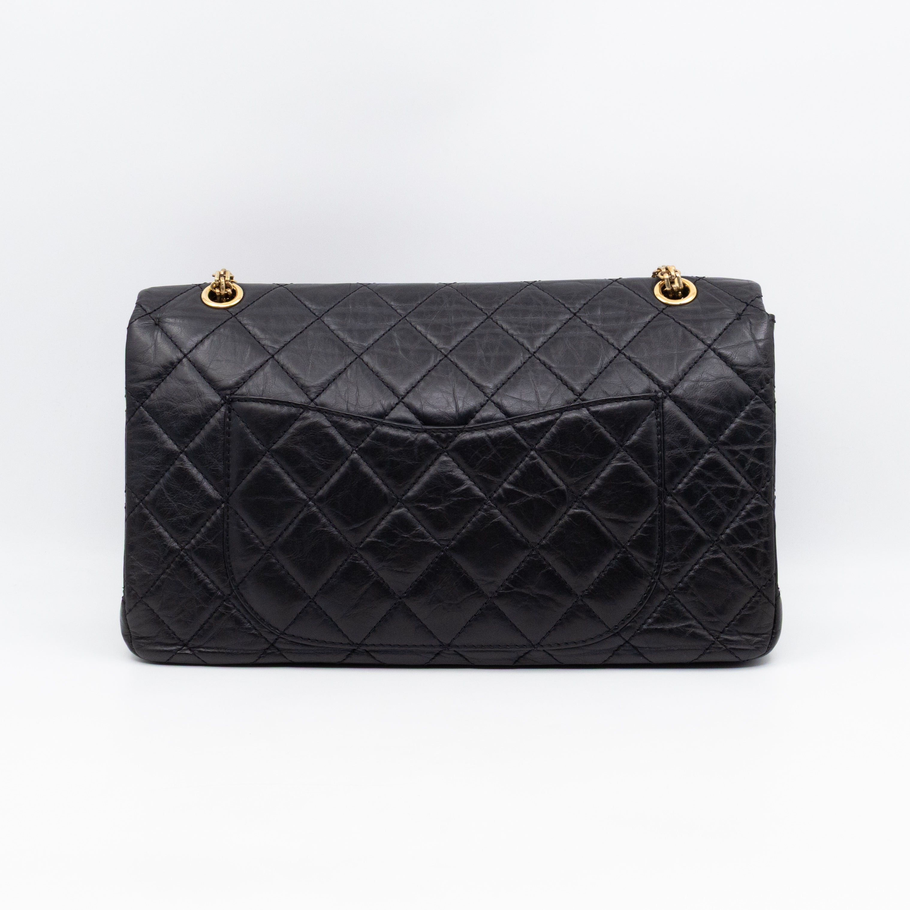 2.55 Reissue 227 Double Flap Bag Black Leather