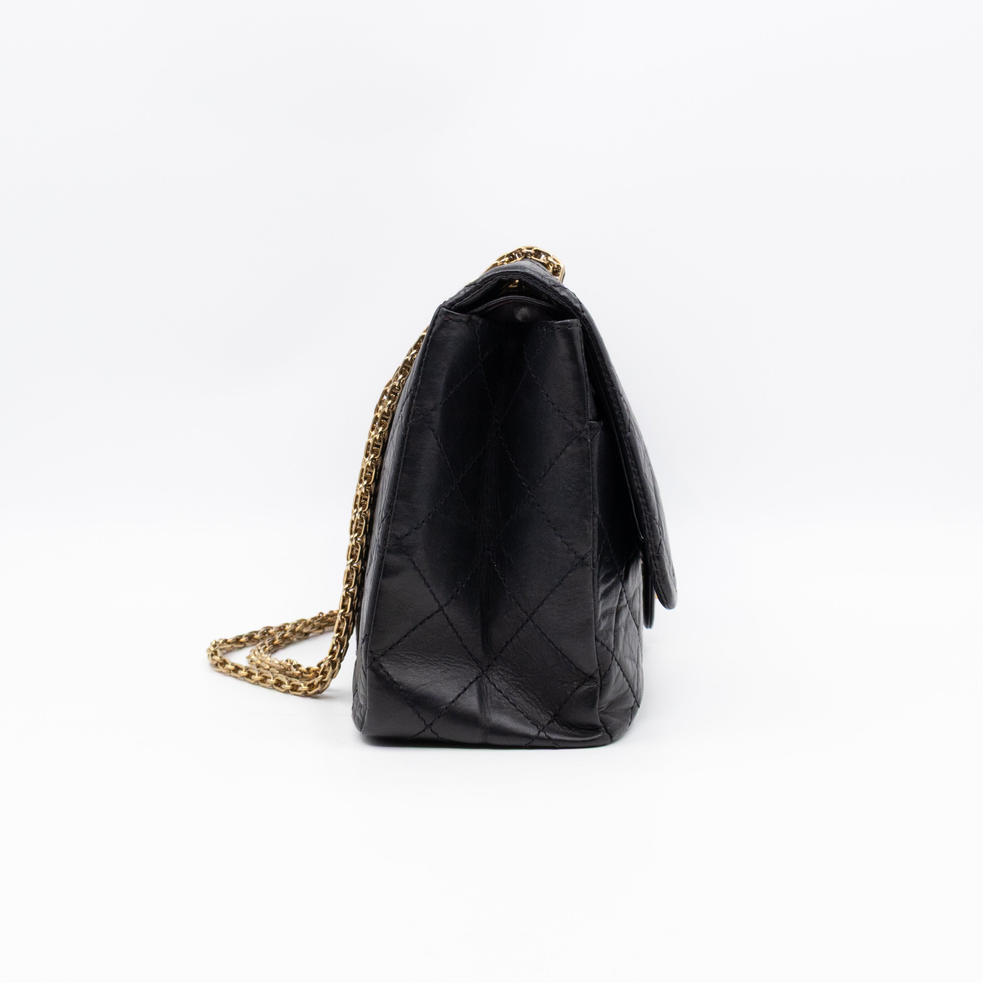 2.55 Reissue 227 Double Flap Bag Black Leather