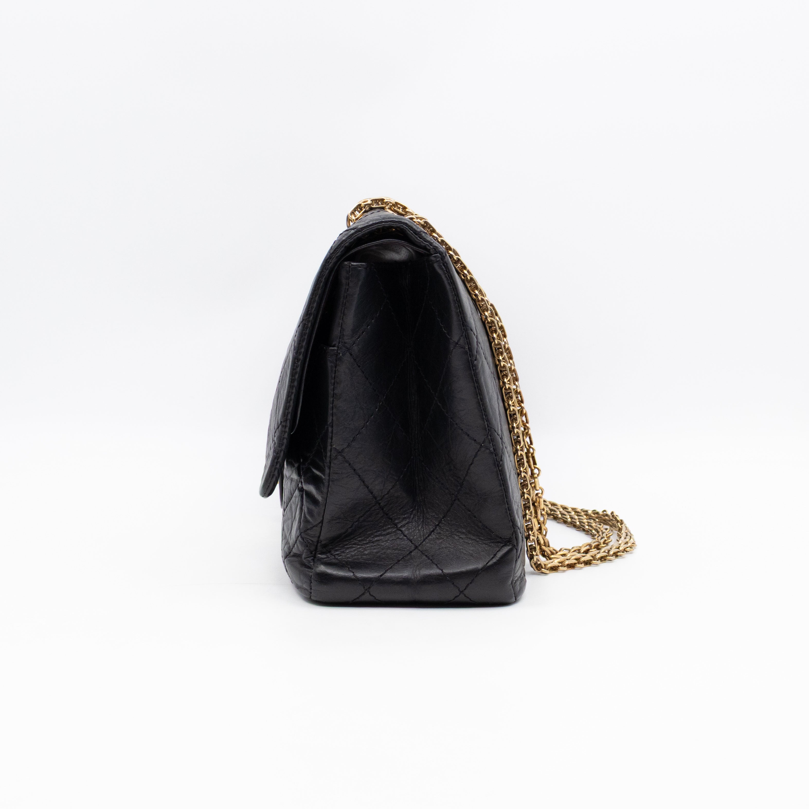 2.55 Reissue 227 Double Flap Bag Black Leather