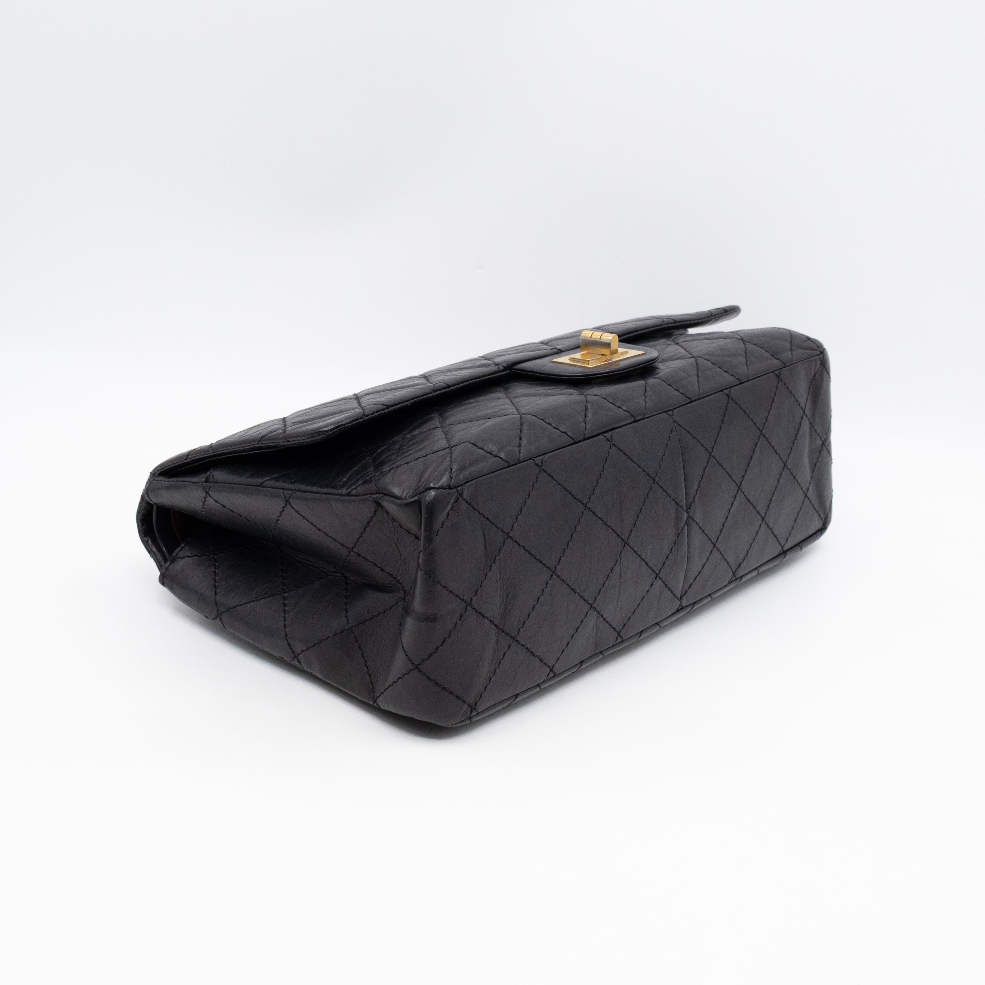 2.55 Reissue 227 Double Flap Bag Black Leather