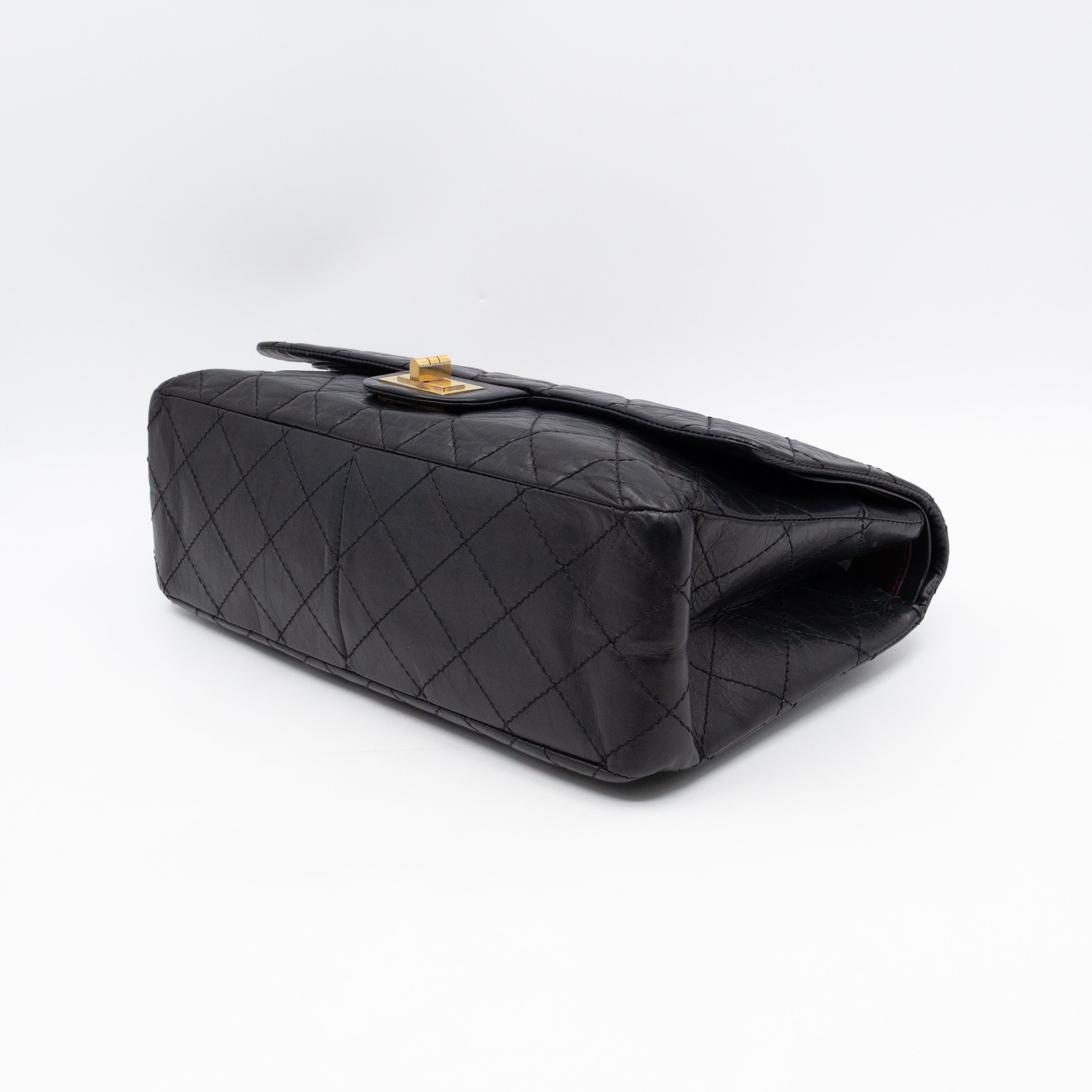 2.55 Reissue 227 Double Flap Bag Black Leather