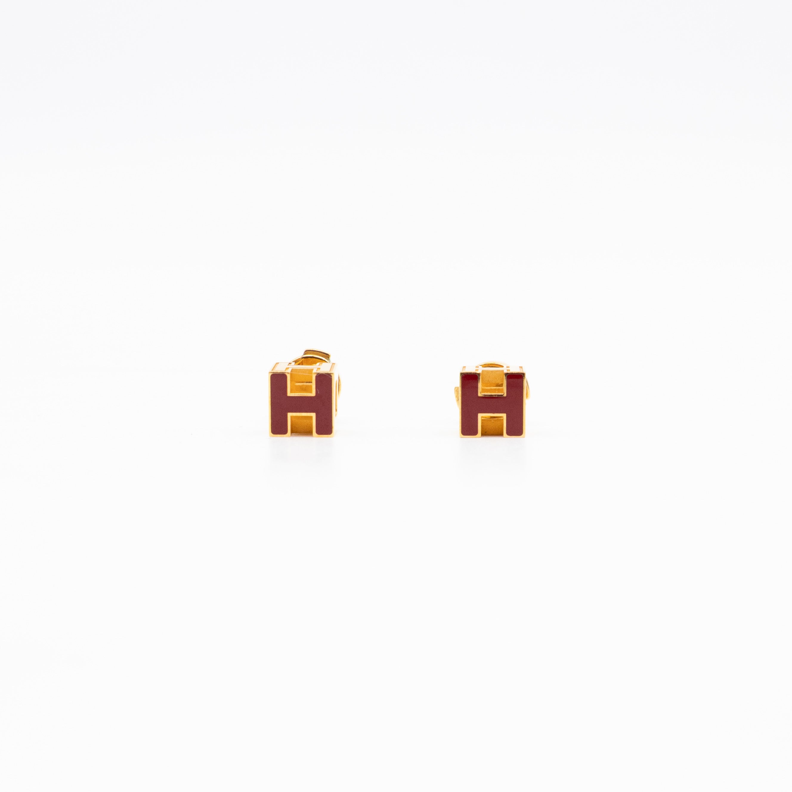 Cage d'H Earrings Red Gold