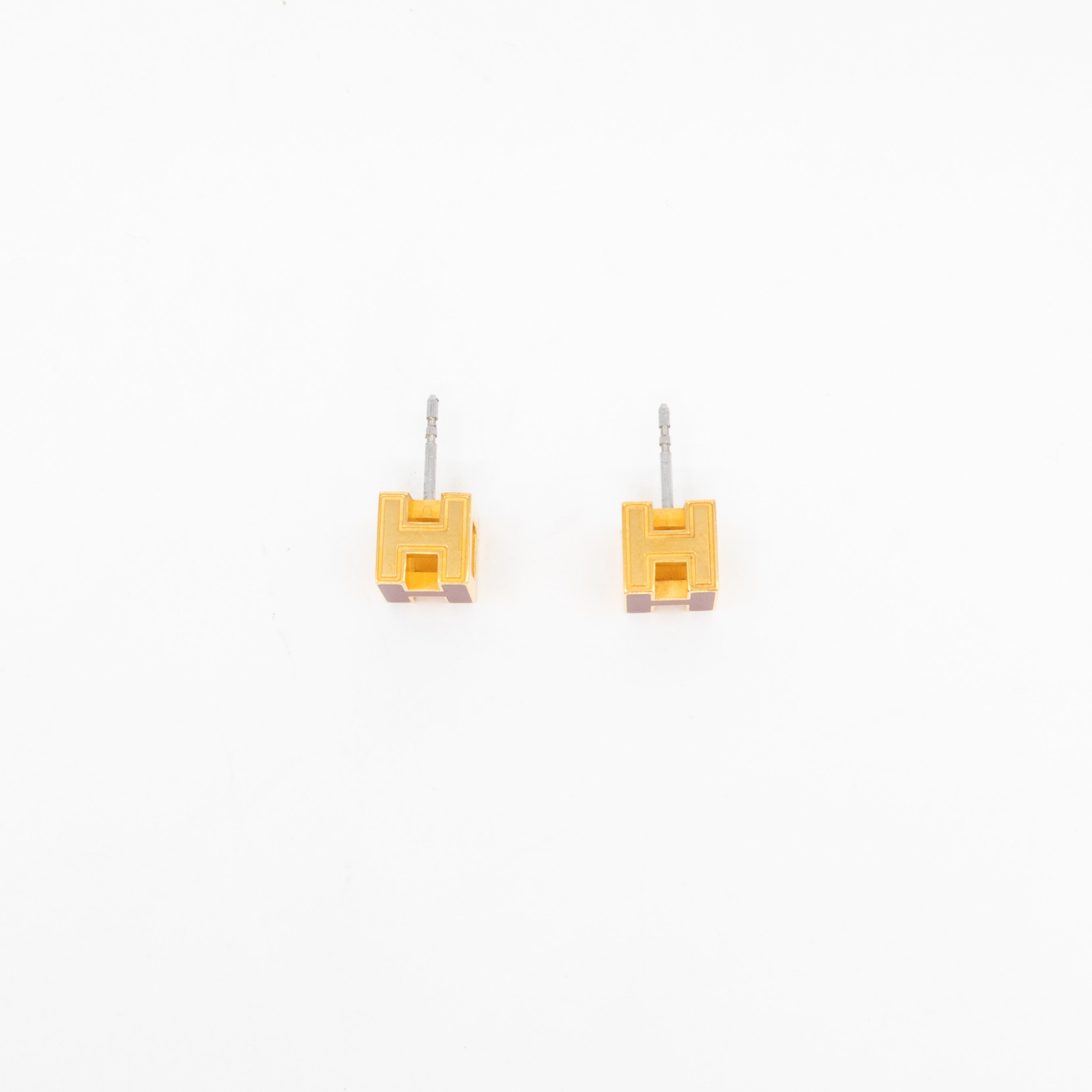 Cage d'H Earrings Red Gold