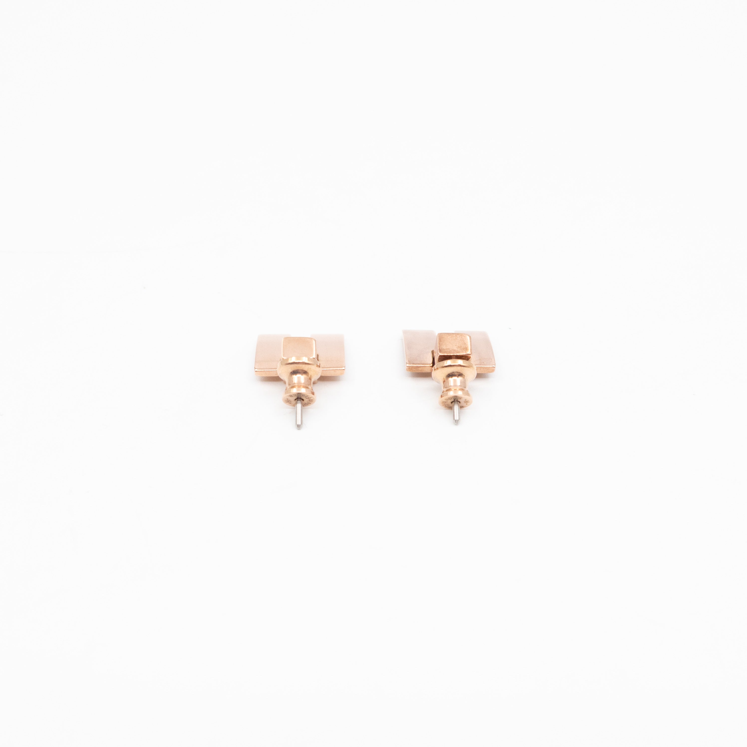 Eileen Earrings Rose Gold White