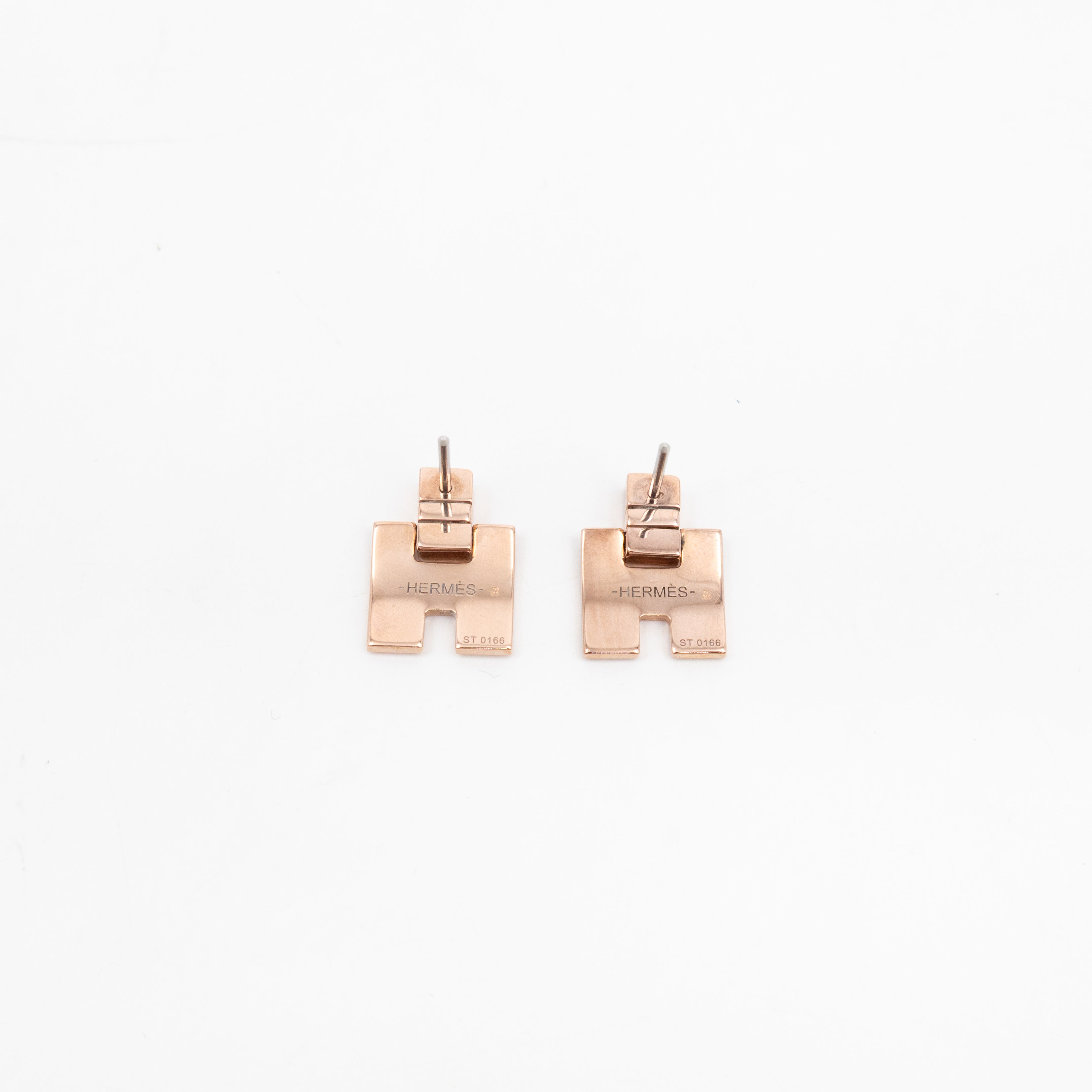 Eileen Earrings Rose Gold White