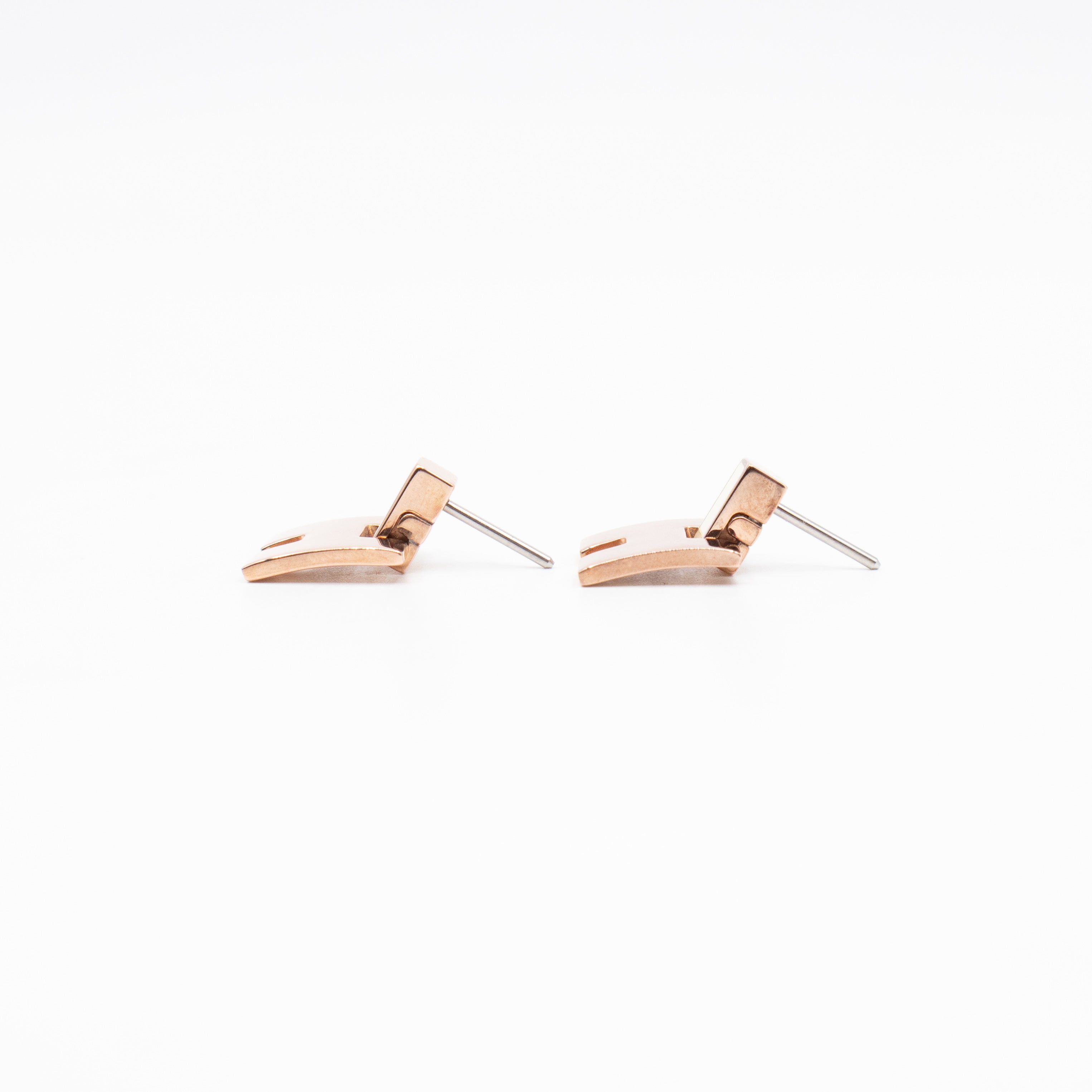 Eileen Earrings Rose Gold White