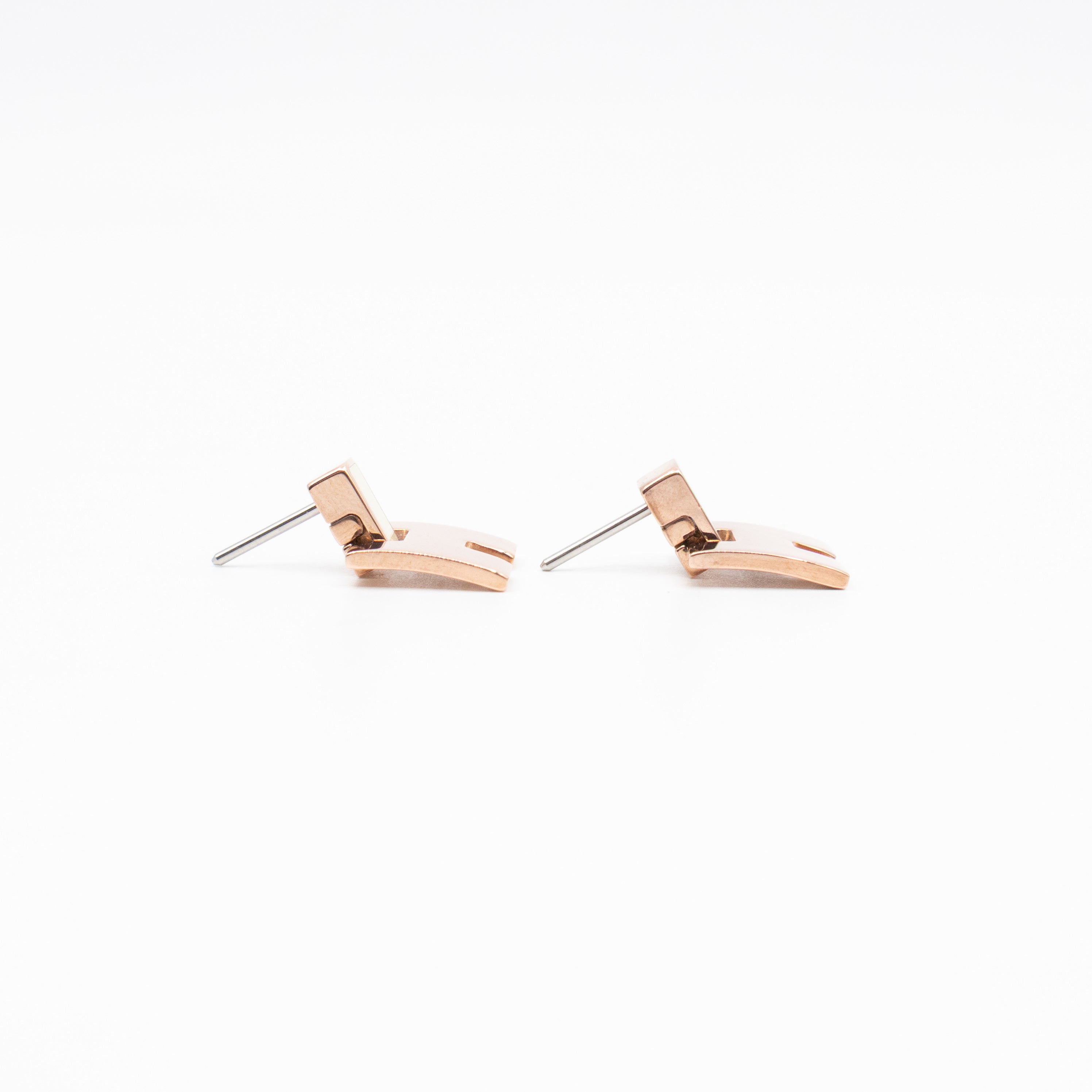 Eileen Earrings Rose Gold White