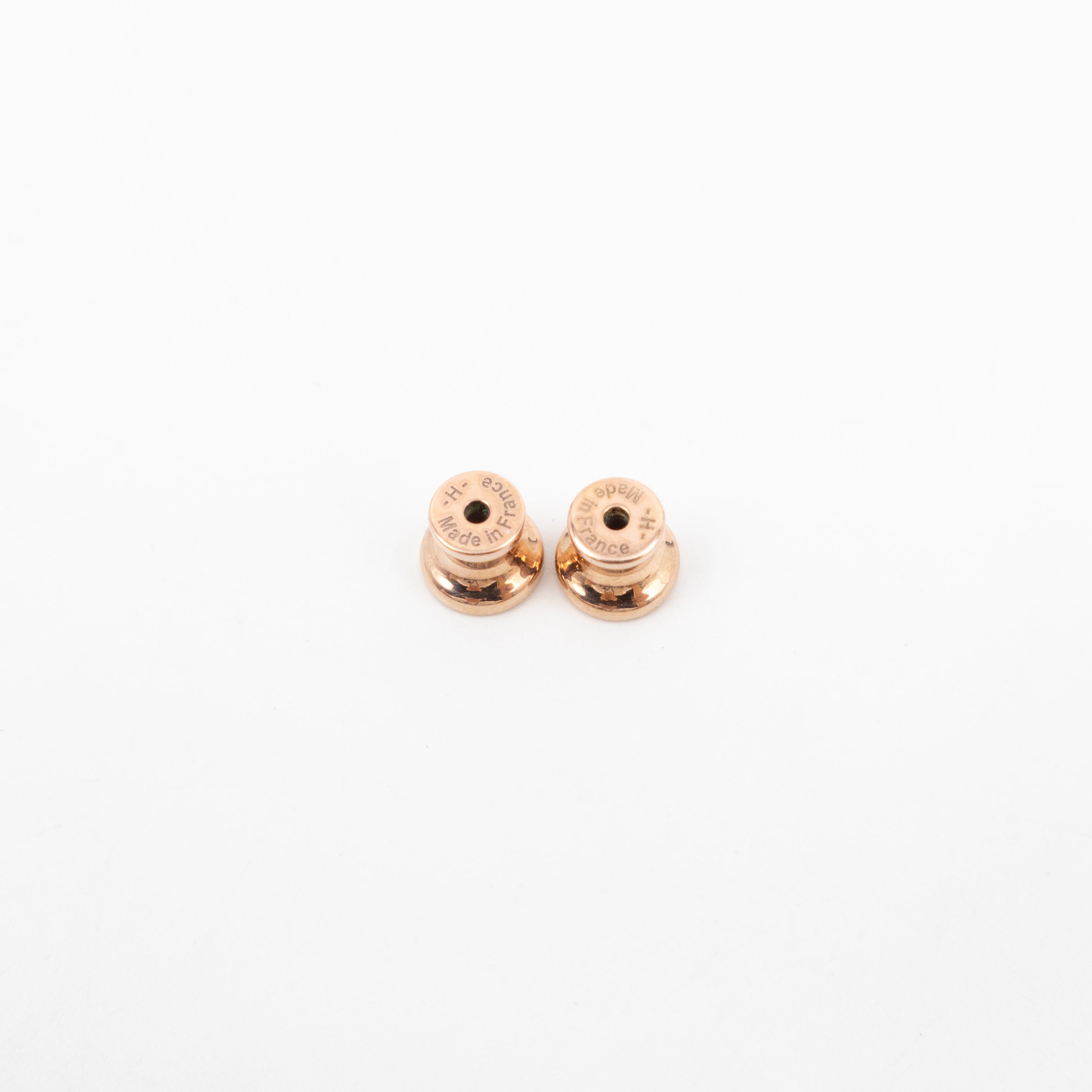 Eileen Earrings Rose Gold White
