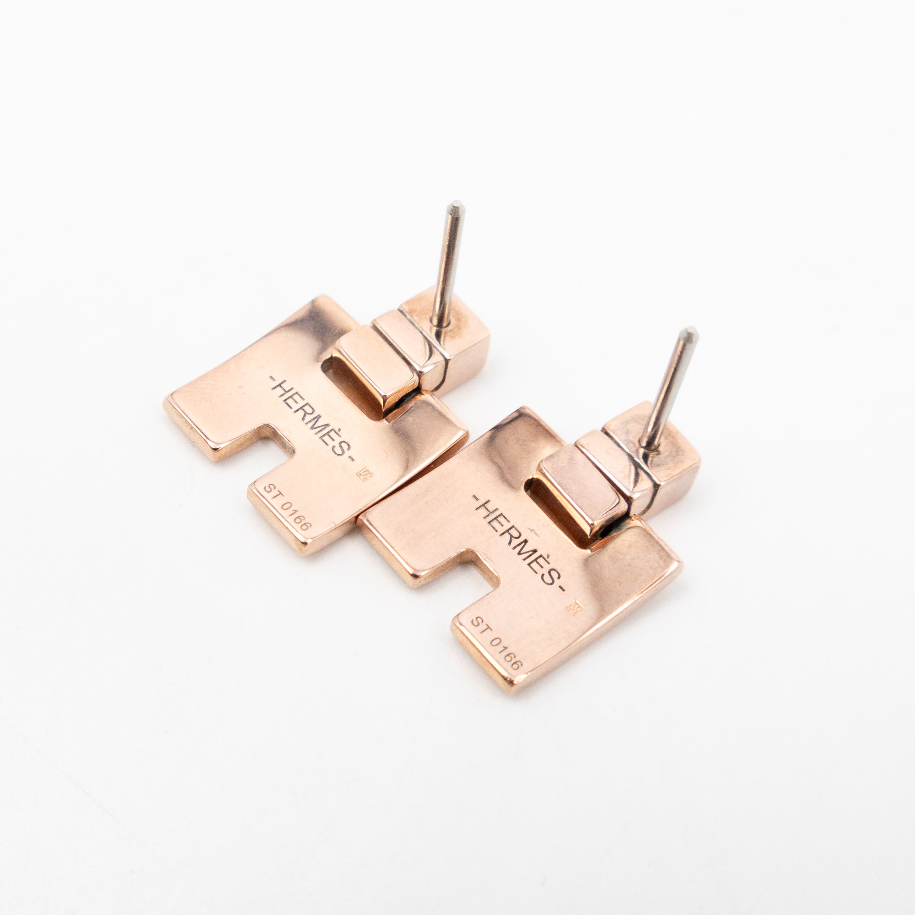 Eileen Earrings Rose Gold White