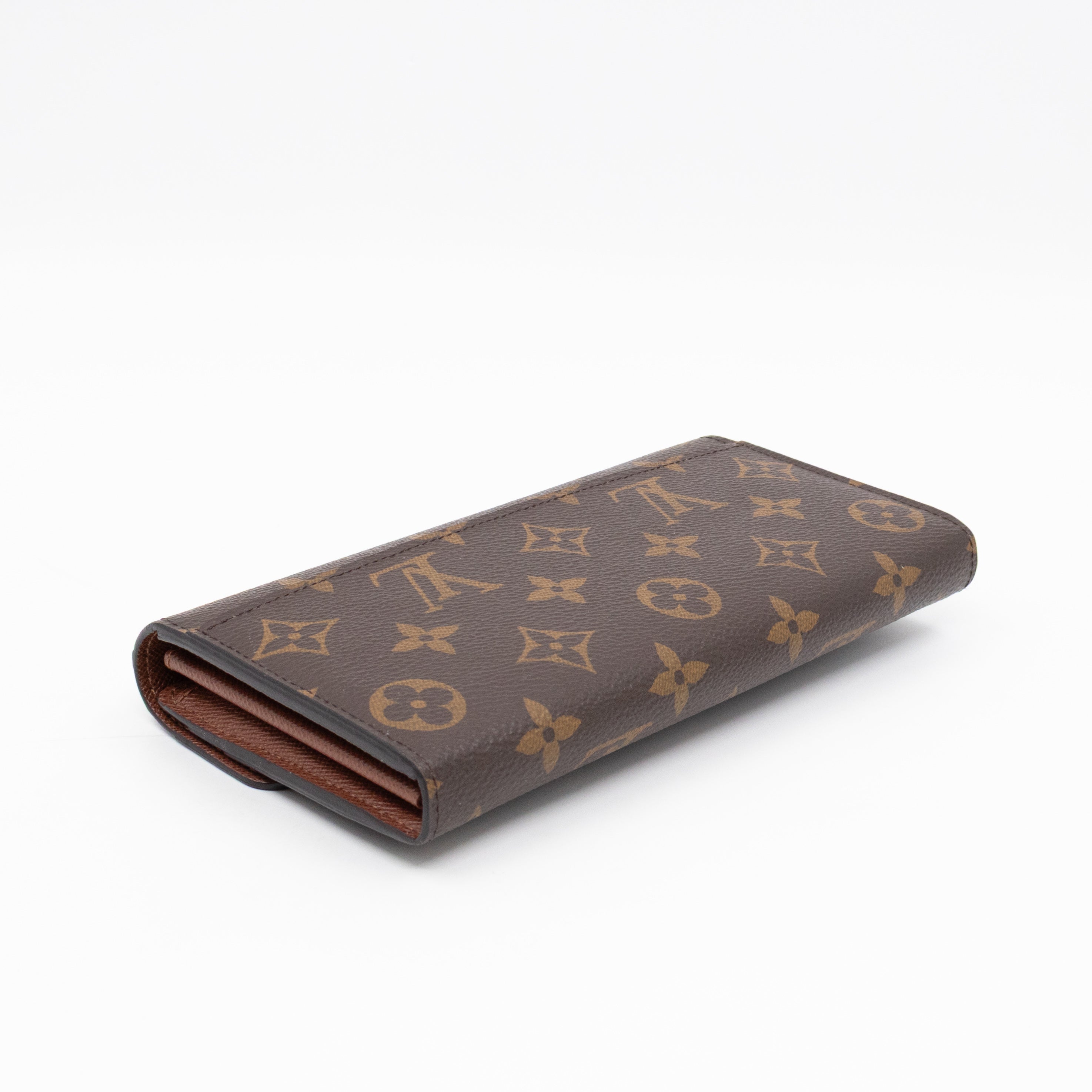 Sarah Wallet Monogram Brown
