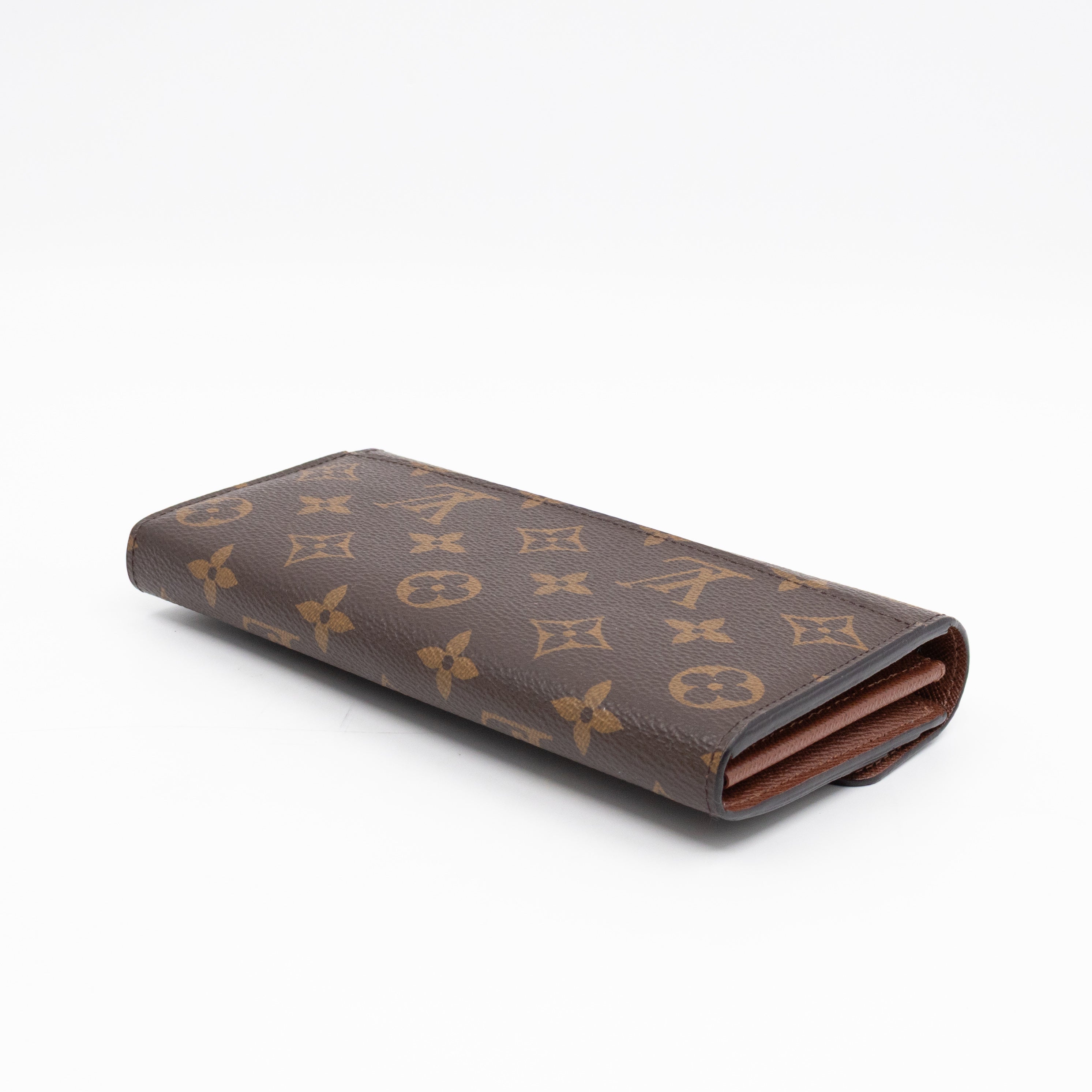 Sarah Wallet Monogram Brown