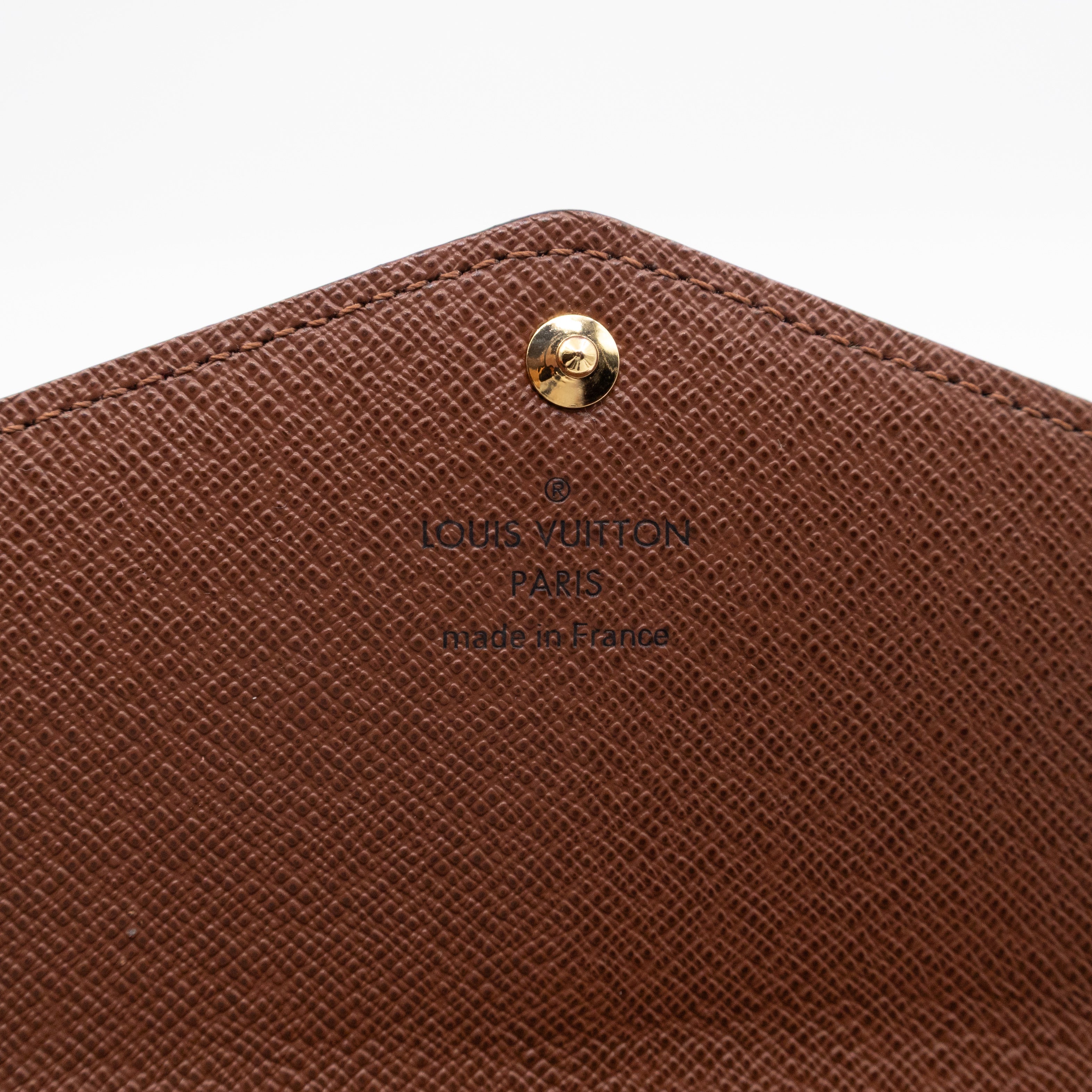 Sarah Wallet Monogram Brown