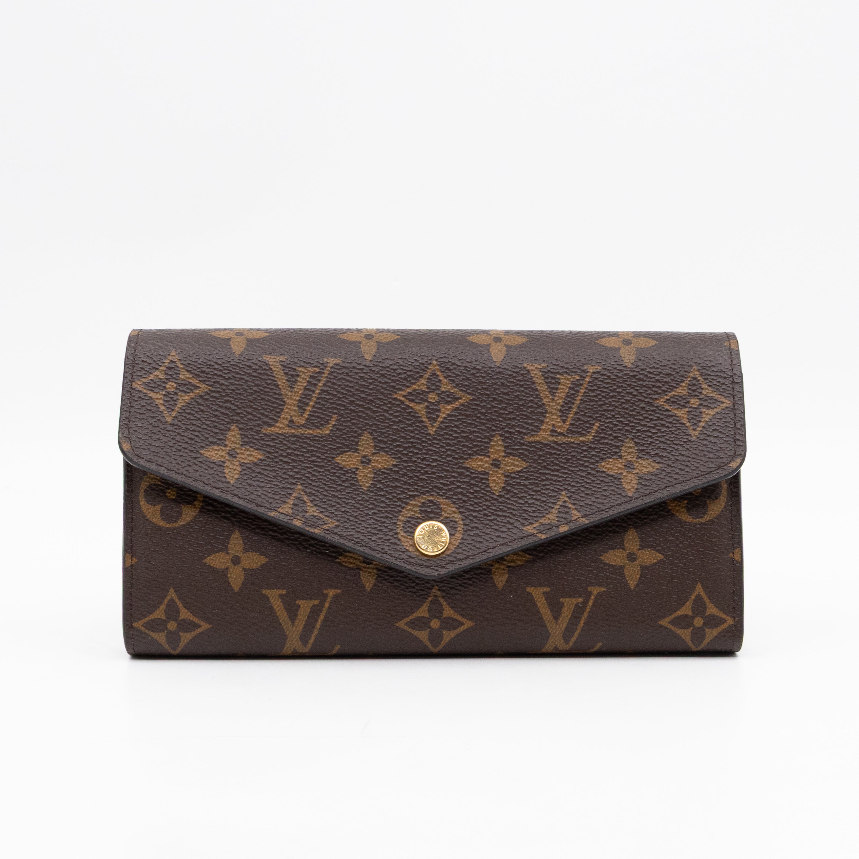 Sarah Wallet Monogram Brown