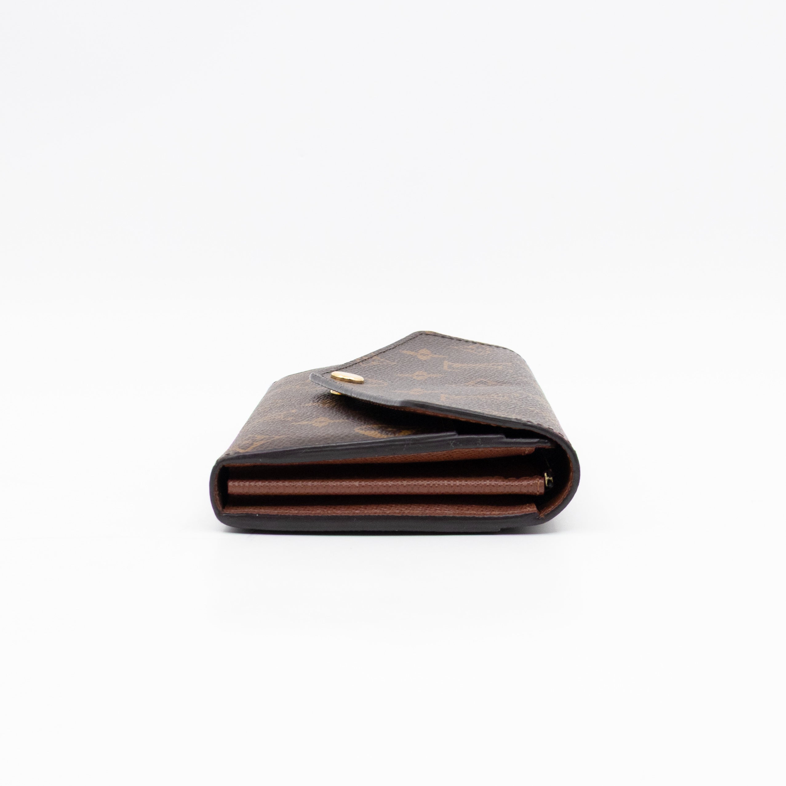 Sarah Wallet Monogram Brown