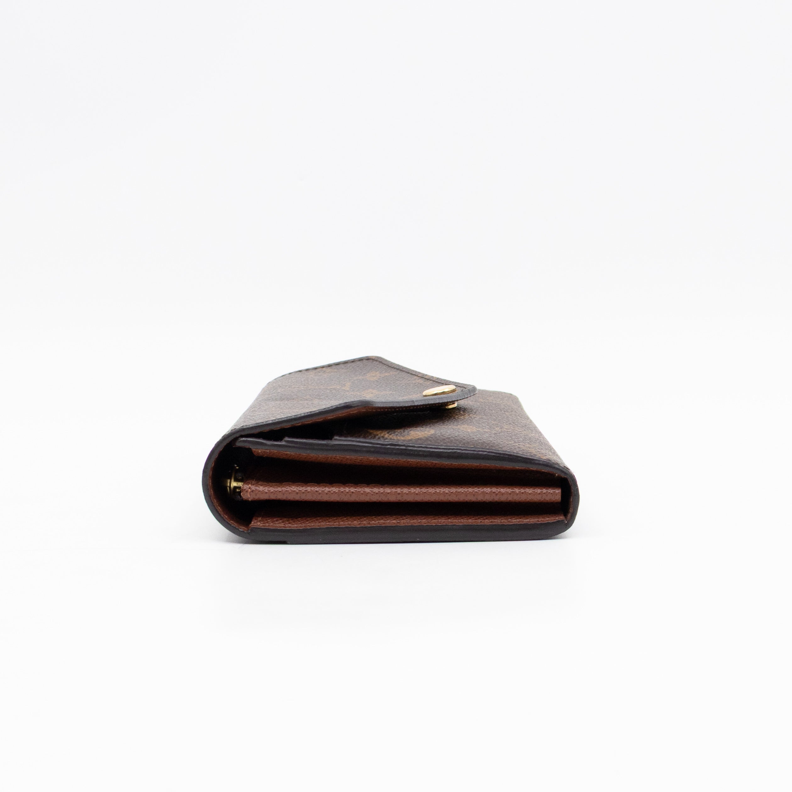 Sarah Wallet Monogram Brown