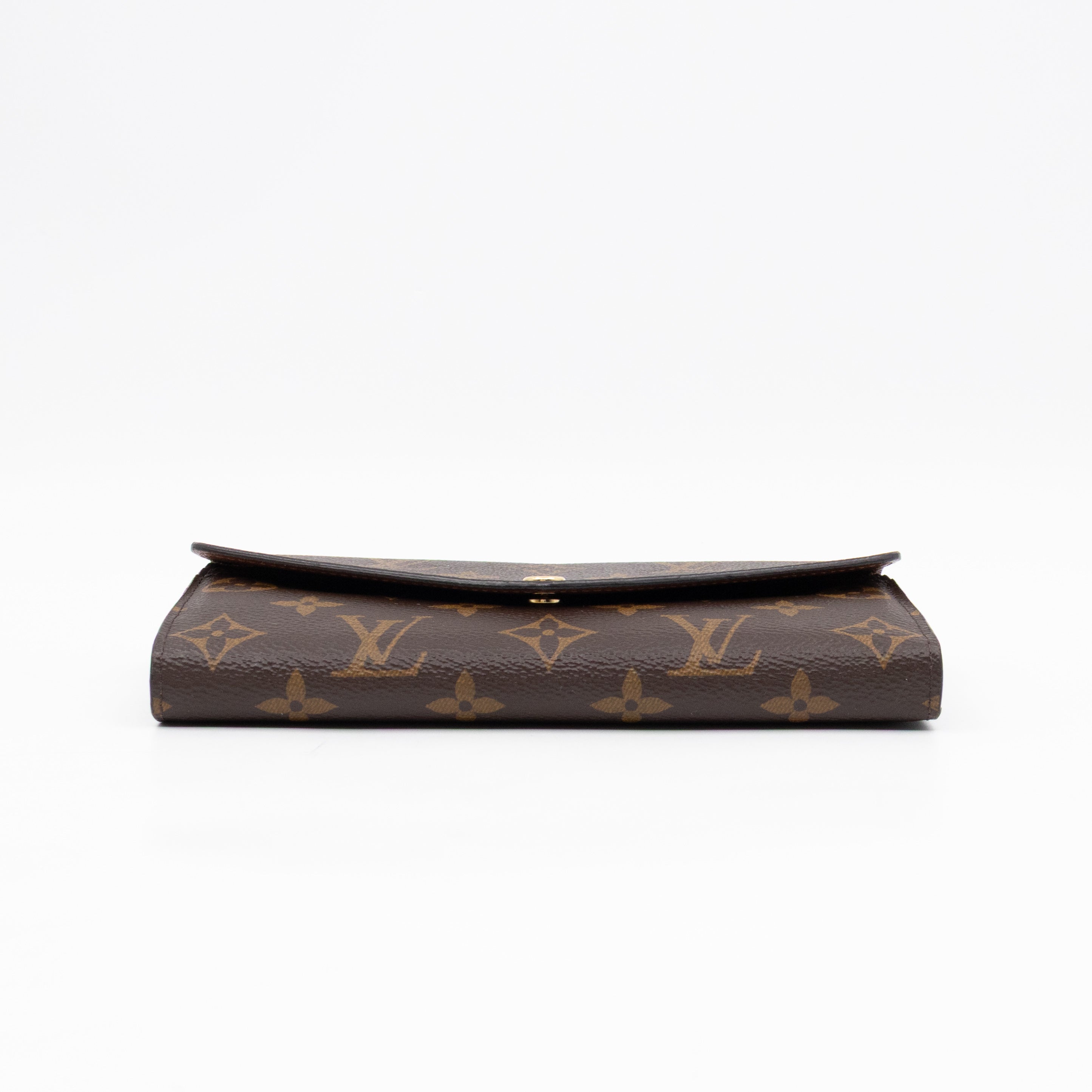 Sarah Wallet Monogram Brown